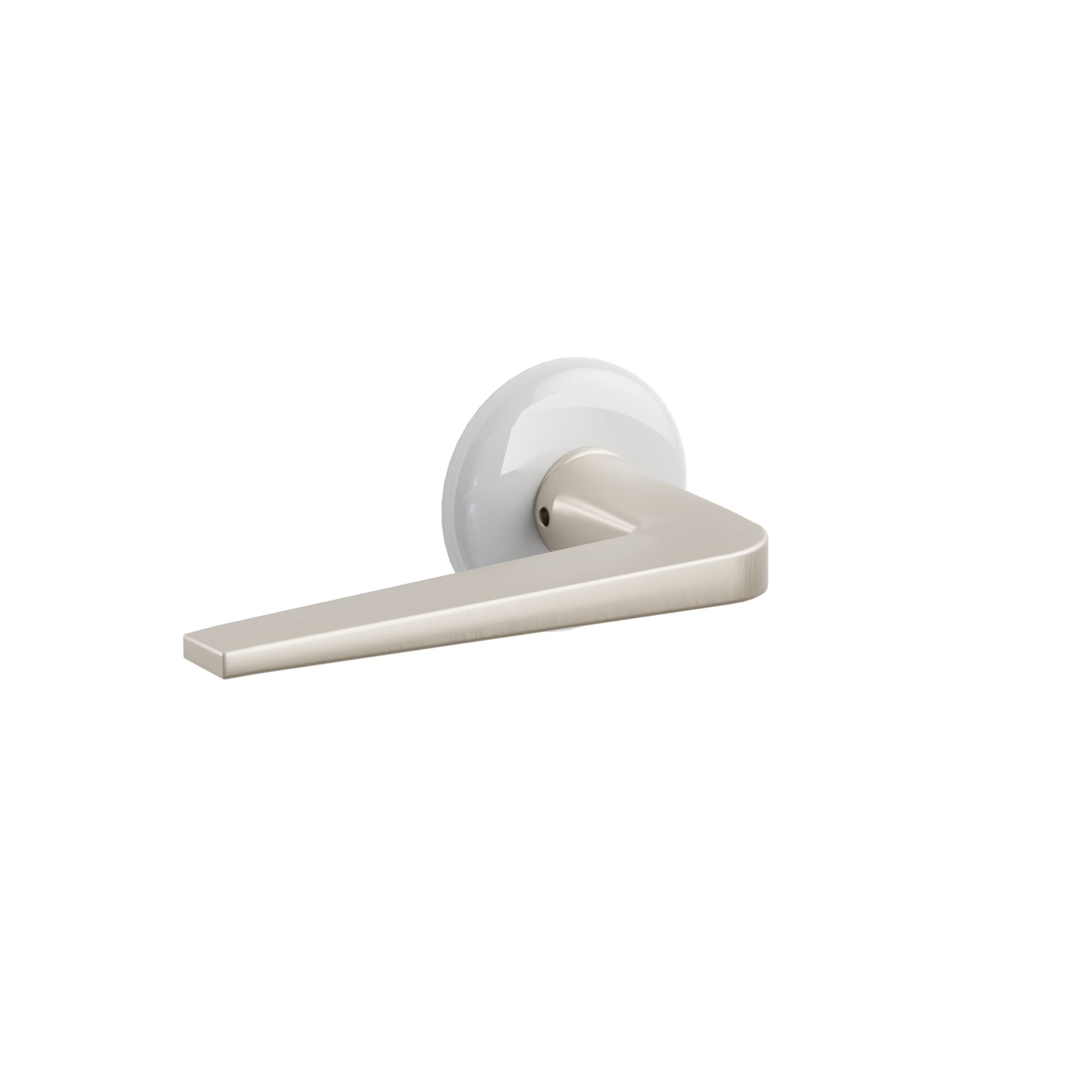 Emtek Argos Lever Set with Ice White Porcelain Rosette