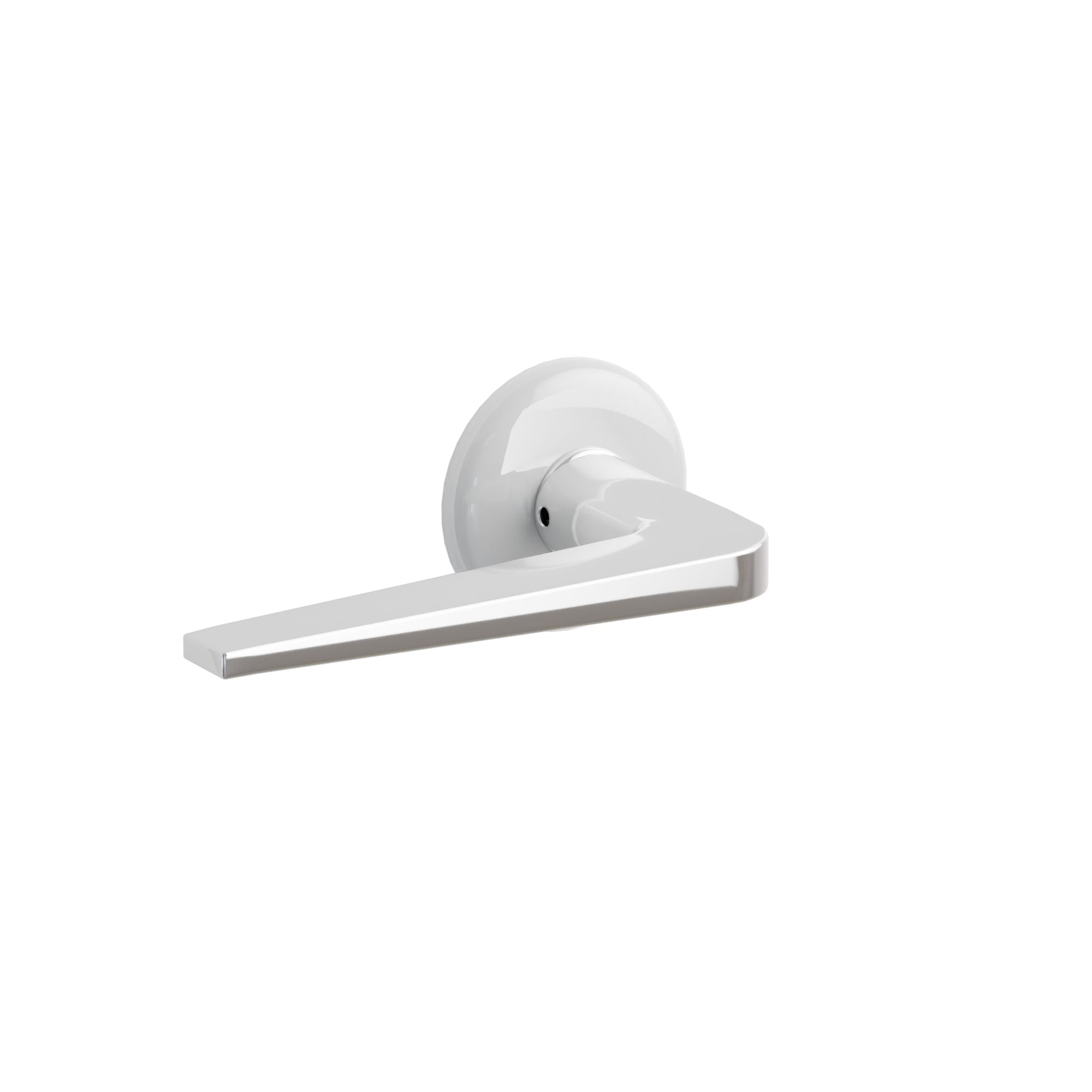 Emtek Aston Lever Set with Ice White Porcelain Rosette