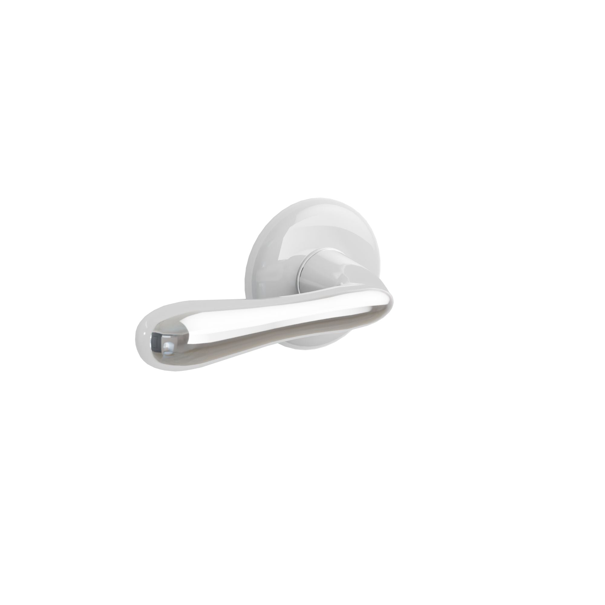 Emtek Aston Lever Set with Ice White Porcelain Rosette