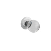 Emtek Bristol Glass Knob Set with Ice White Porcelain Rosette