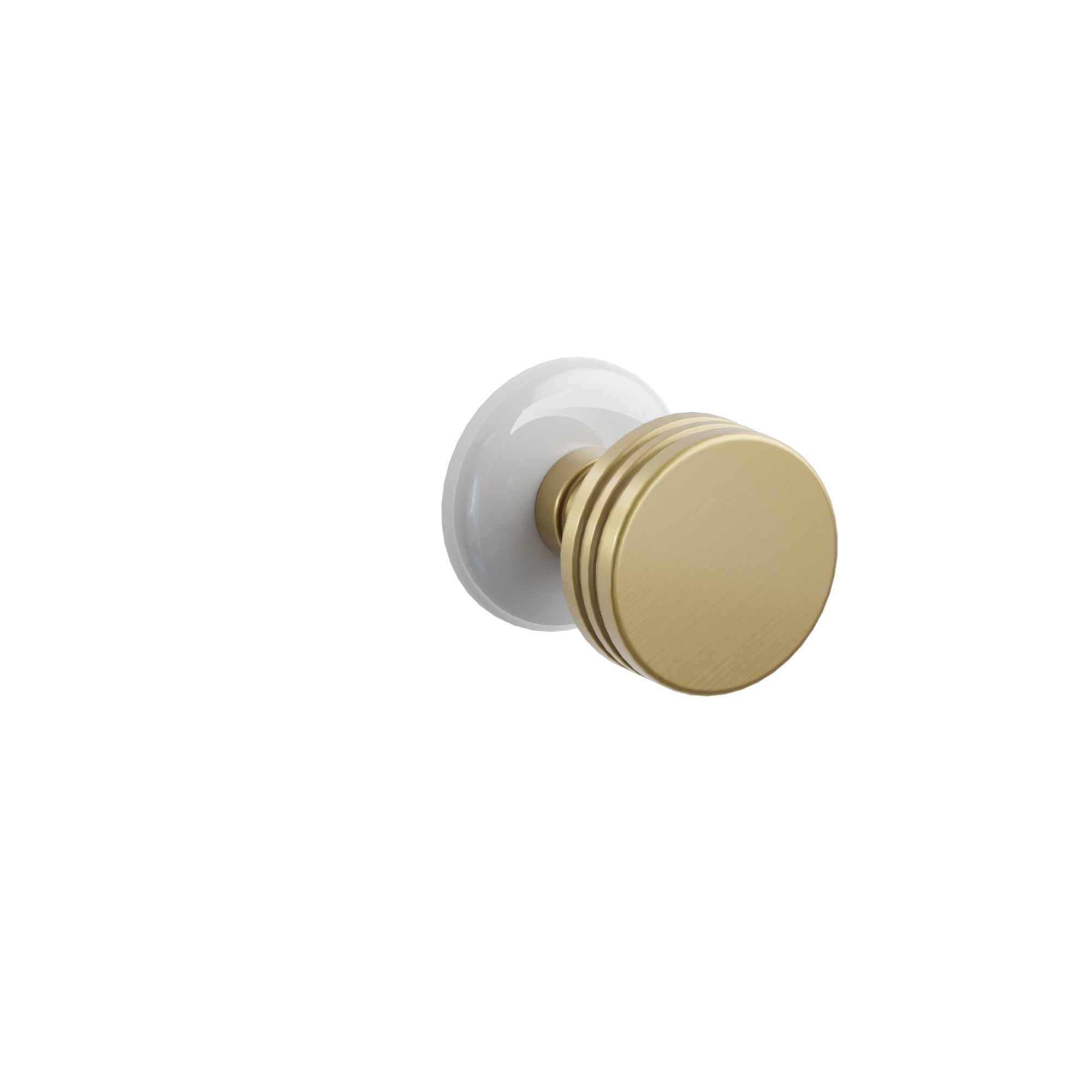 Emtek Bern Knob Set with Ice White Porcelain Rosette