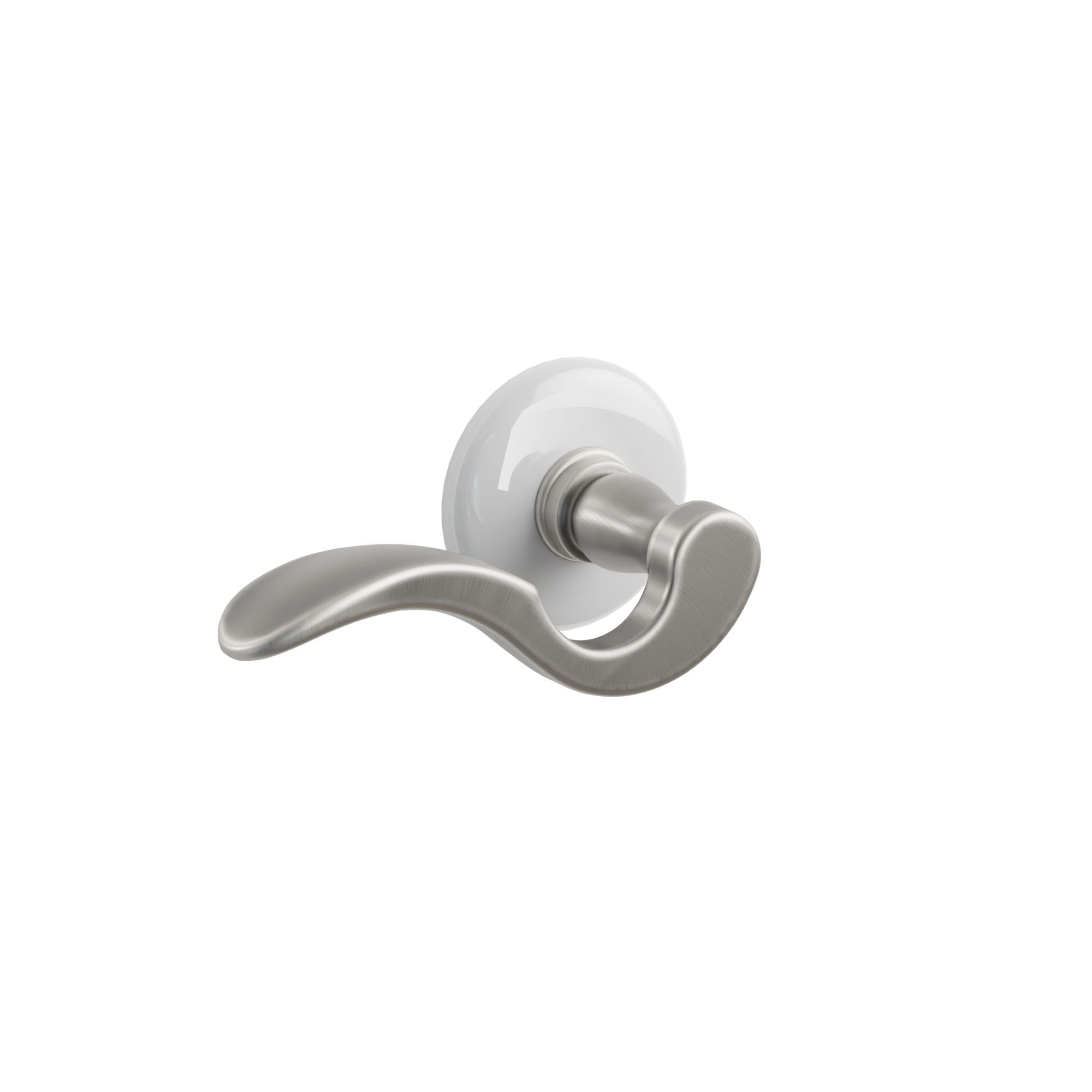 Emtek Breslin Lever Set with Ice White Porcelain Rosette