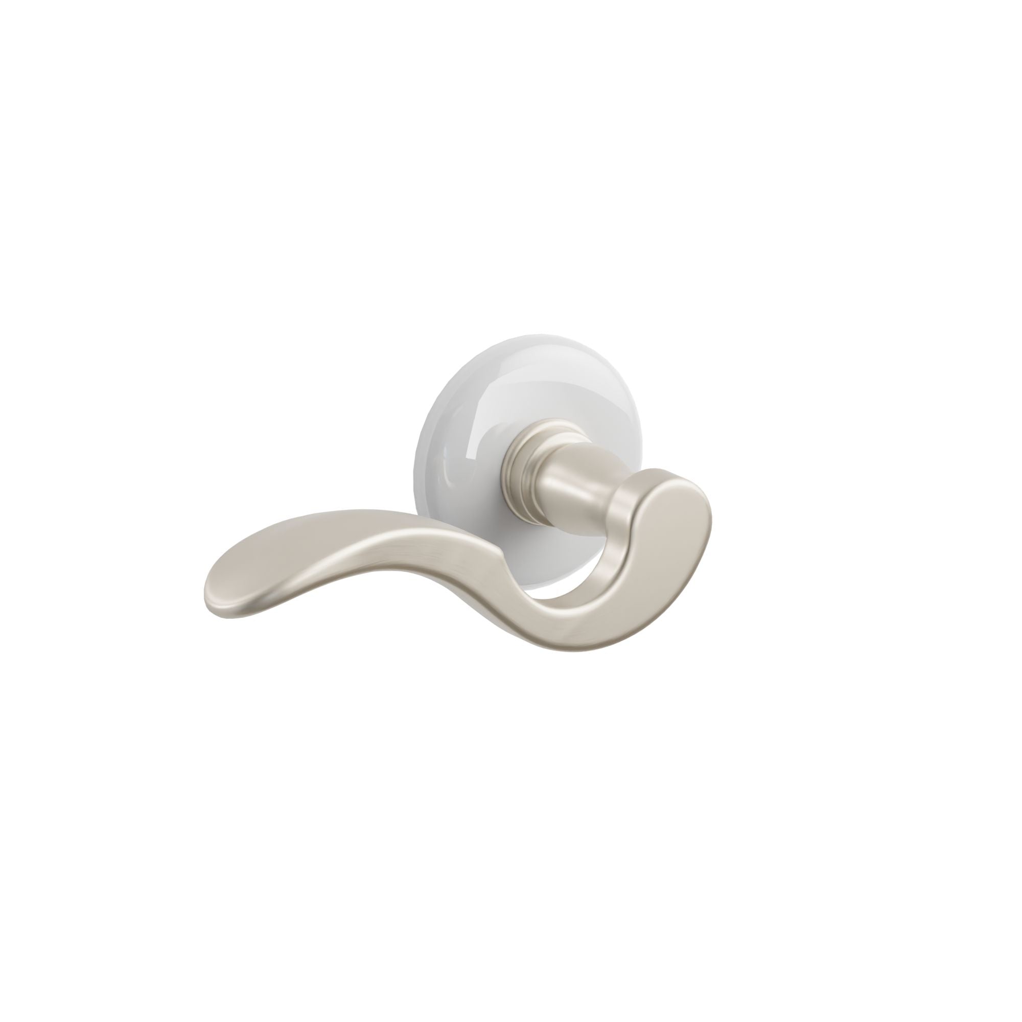 Emtek Breslin Lever Set with Ice White Porcelain Rosette