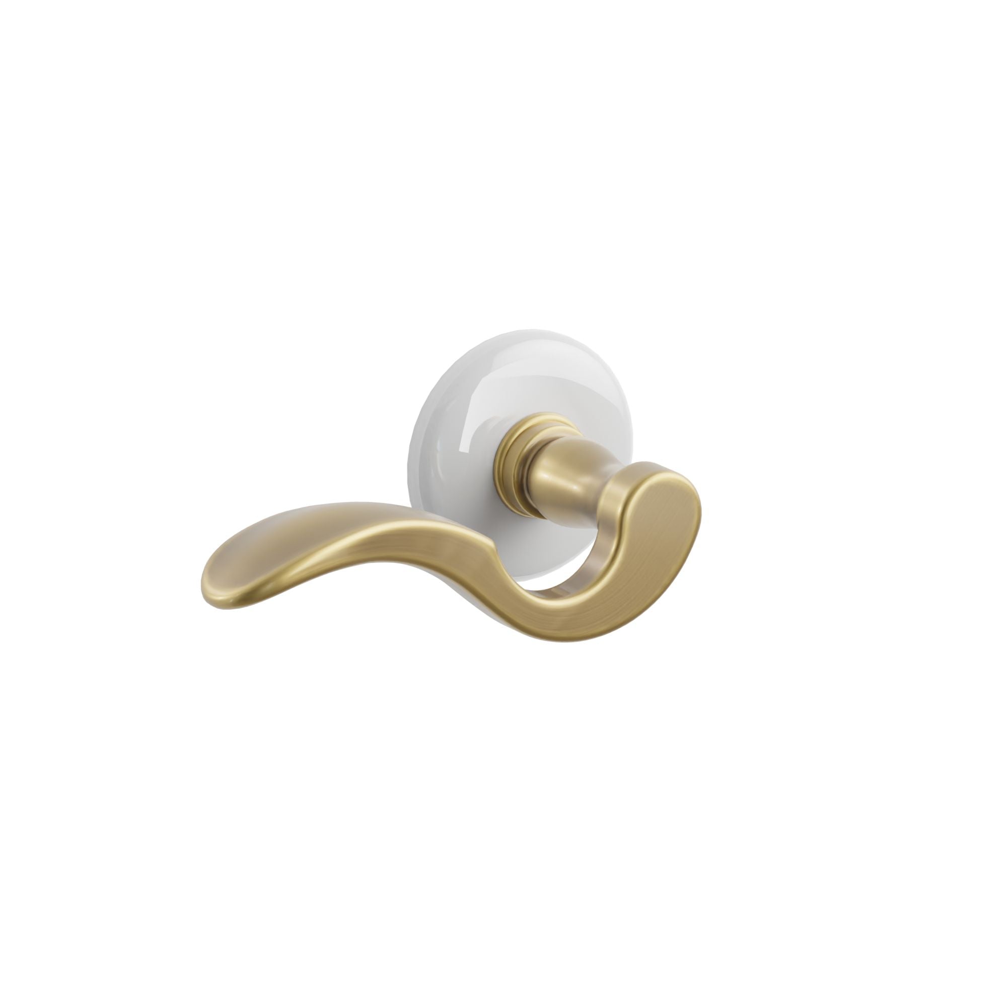 Emtek Breslin Lever Set with Ice White Porcelain Rosette