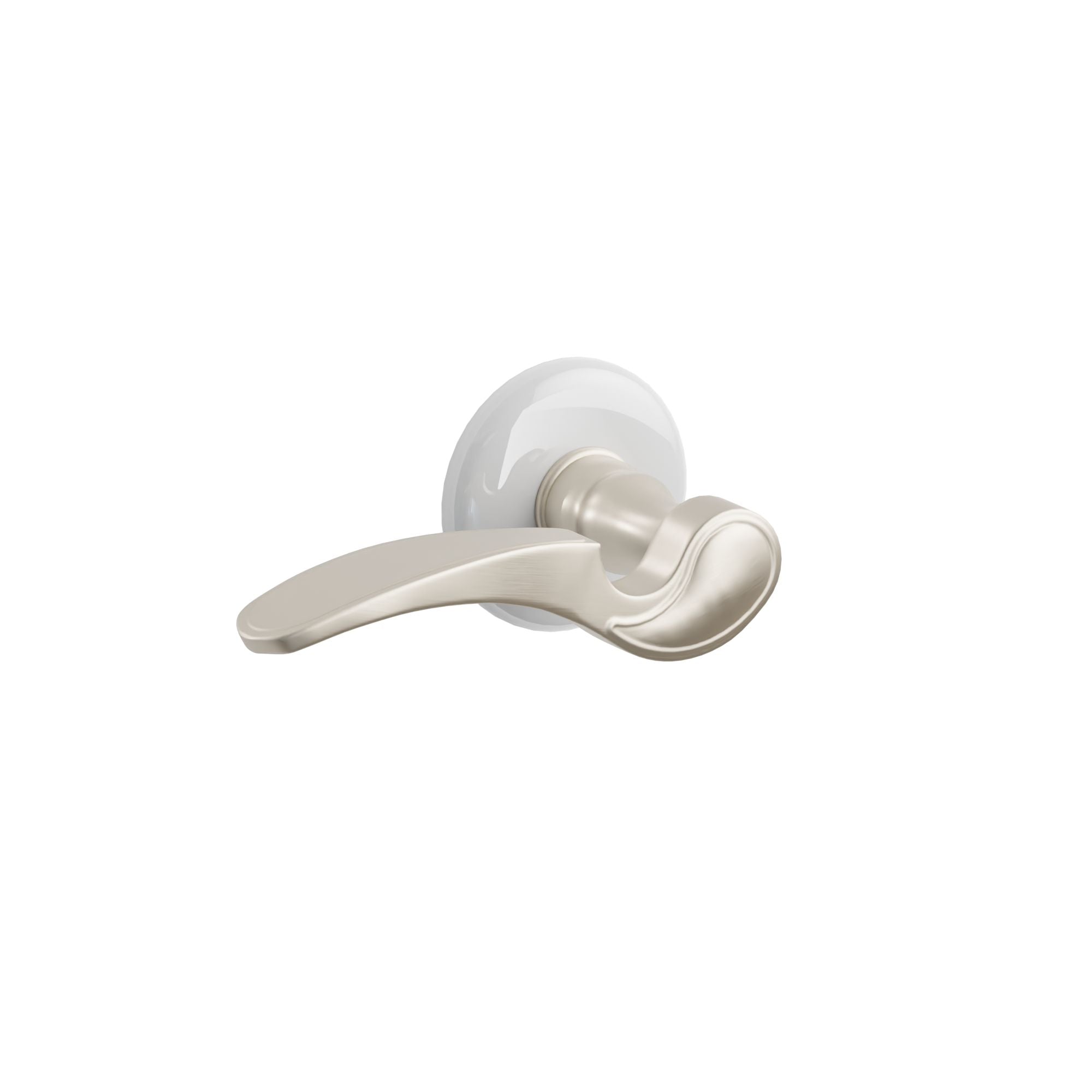 Emtek Breslin Lever Set with Ice White Porcelain Rosette
