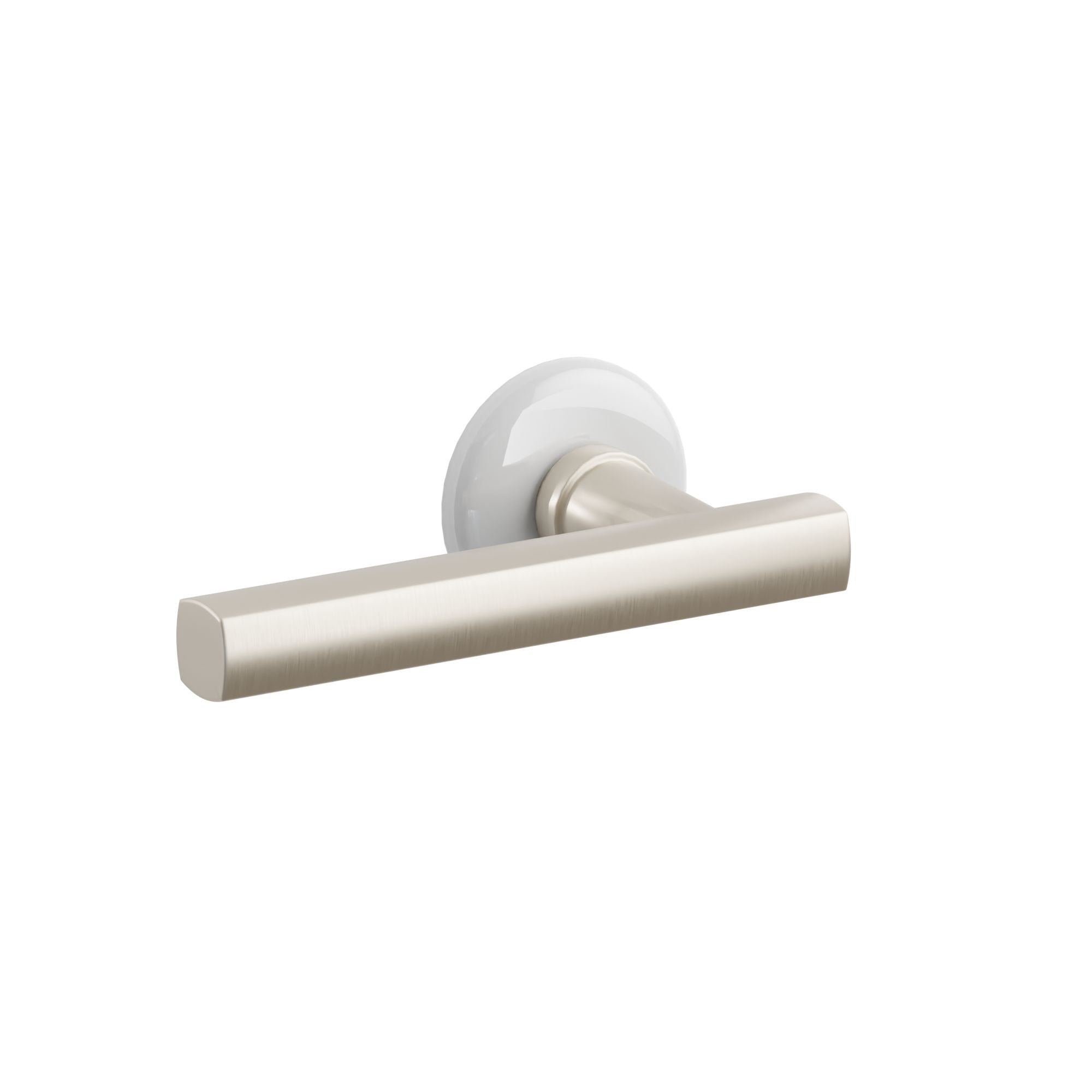 Emtek Dumont Lever Set with Ice White Porcelain Rosette