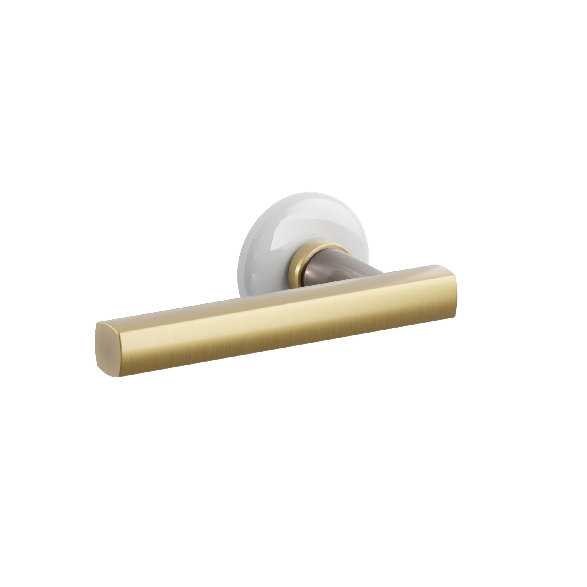 Emtek Freestone Lever Set with Ice White Porcelain Rosette