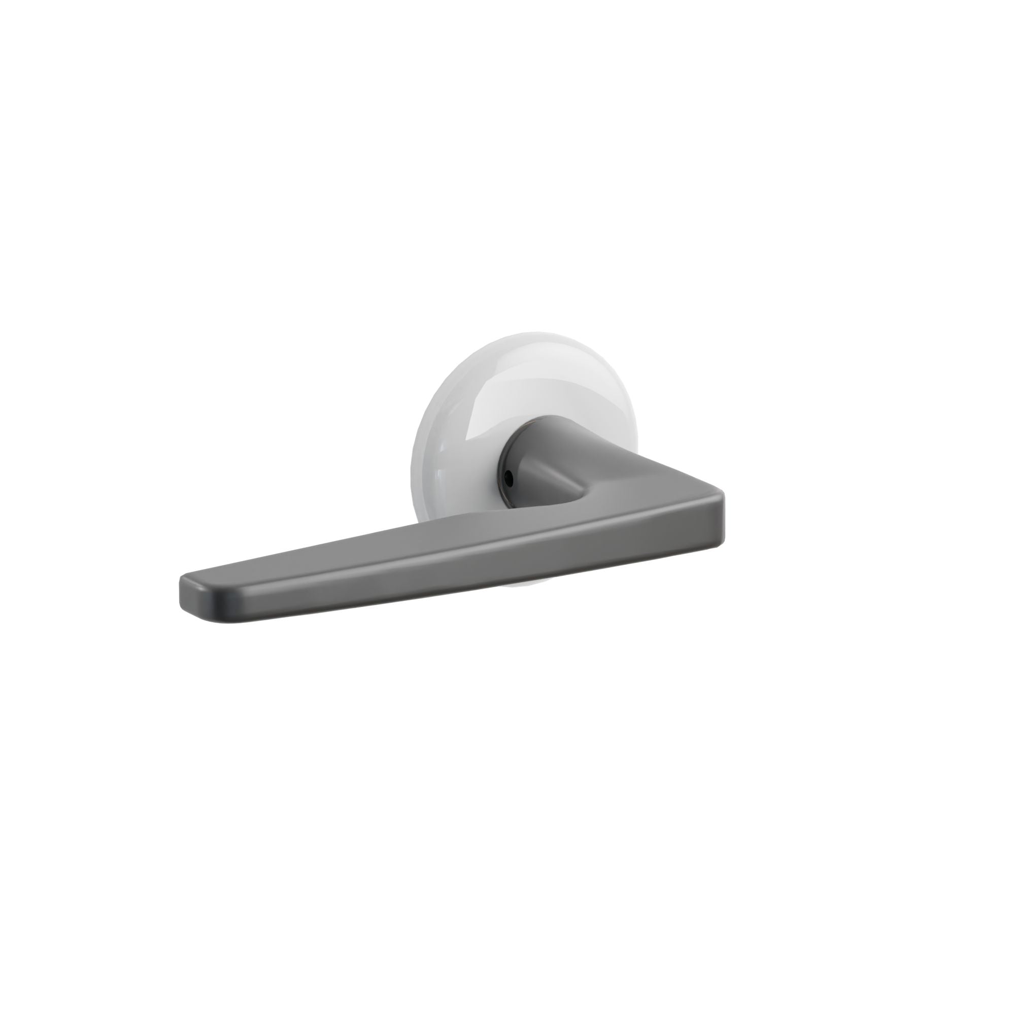 Emtek Geneva Lever Set with Ice White Porcelain Rosette