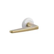 Emtek Hercules Lever Set with Ice White Porcelain Rosette