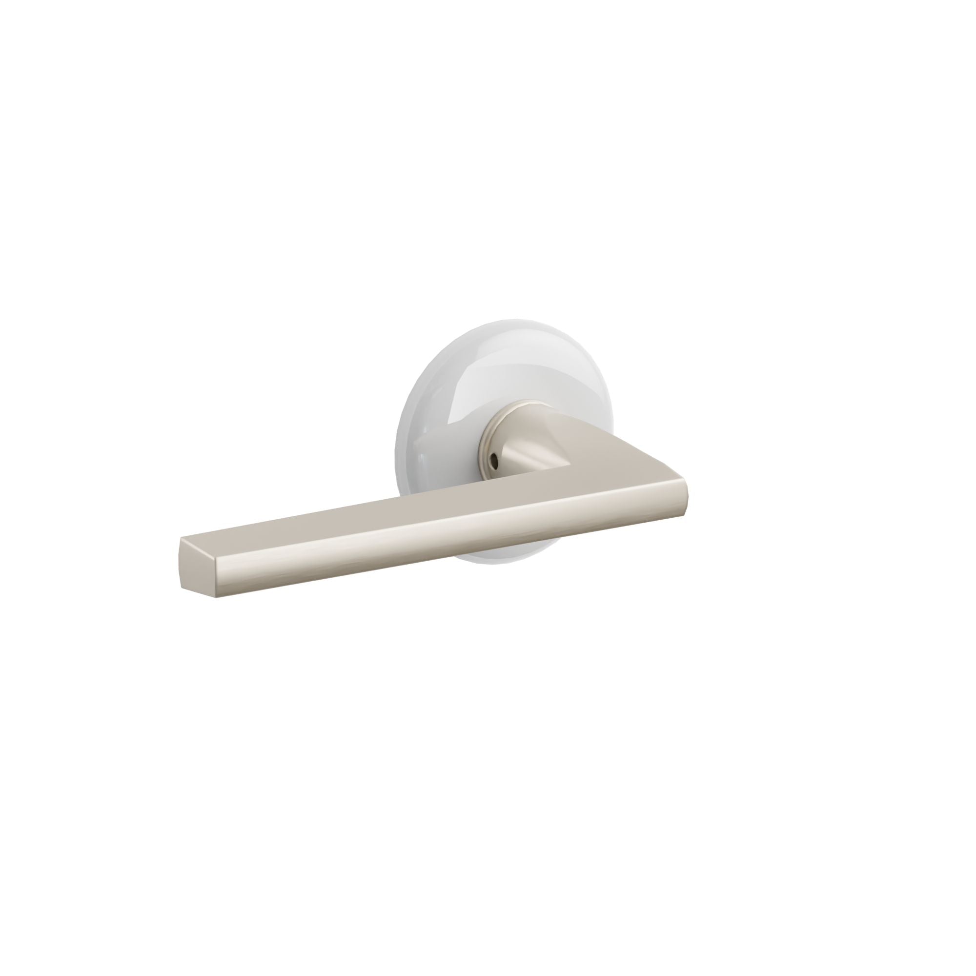 Emtek Hercules Lever Set with Ice White Porcelain Rosette