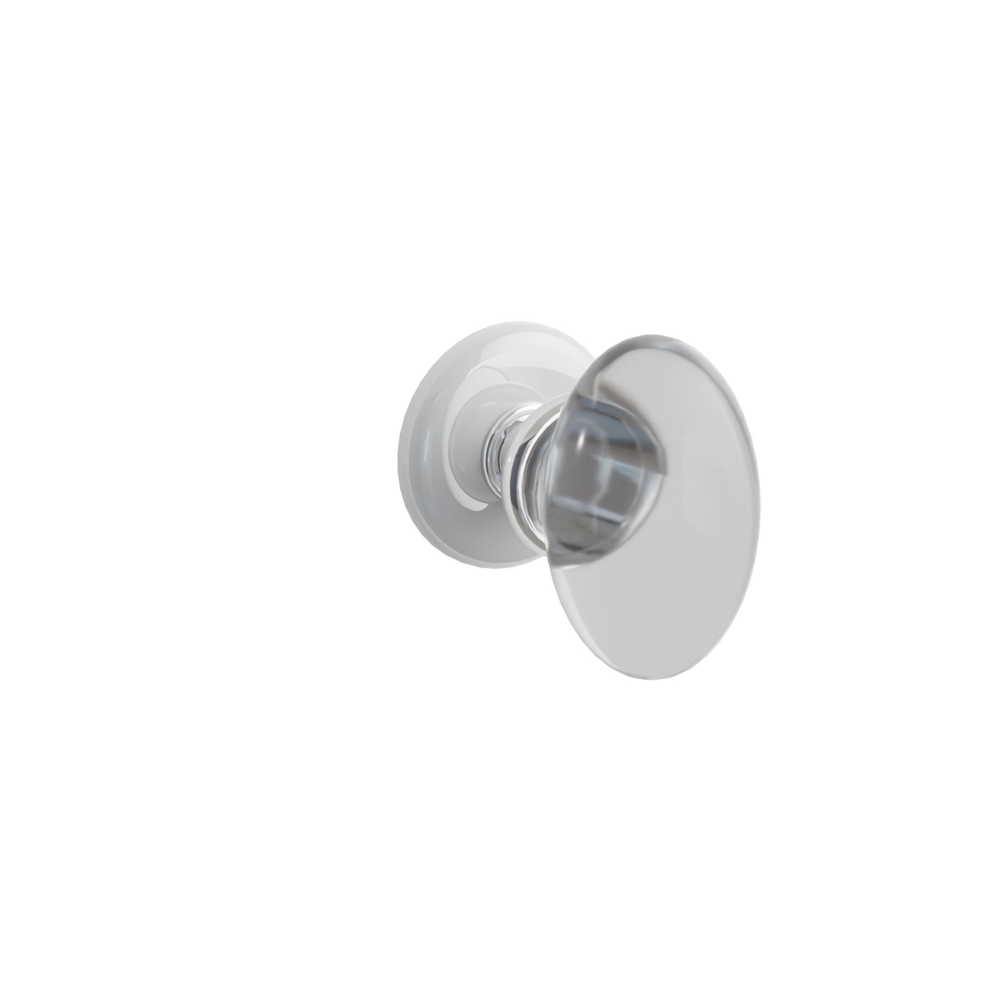 Emtek Hampton Glass Knob Set with Ice White Porcelain Rosette