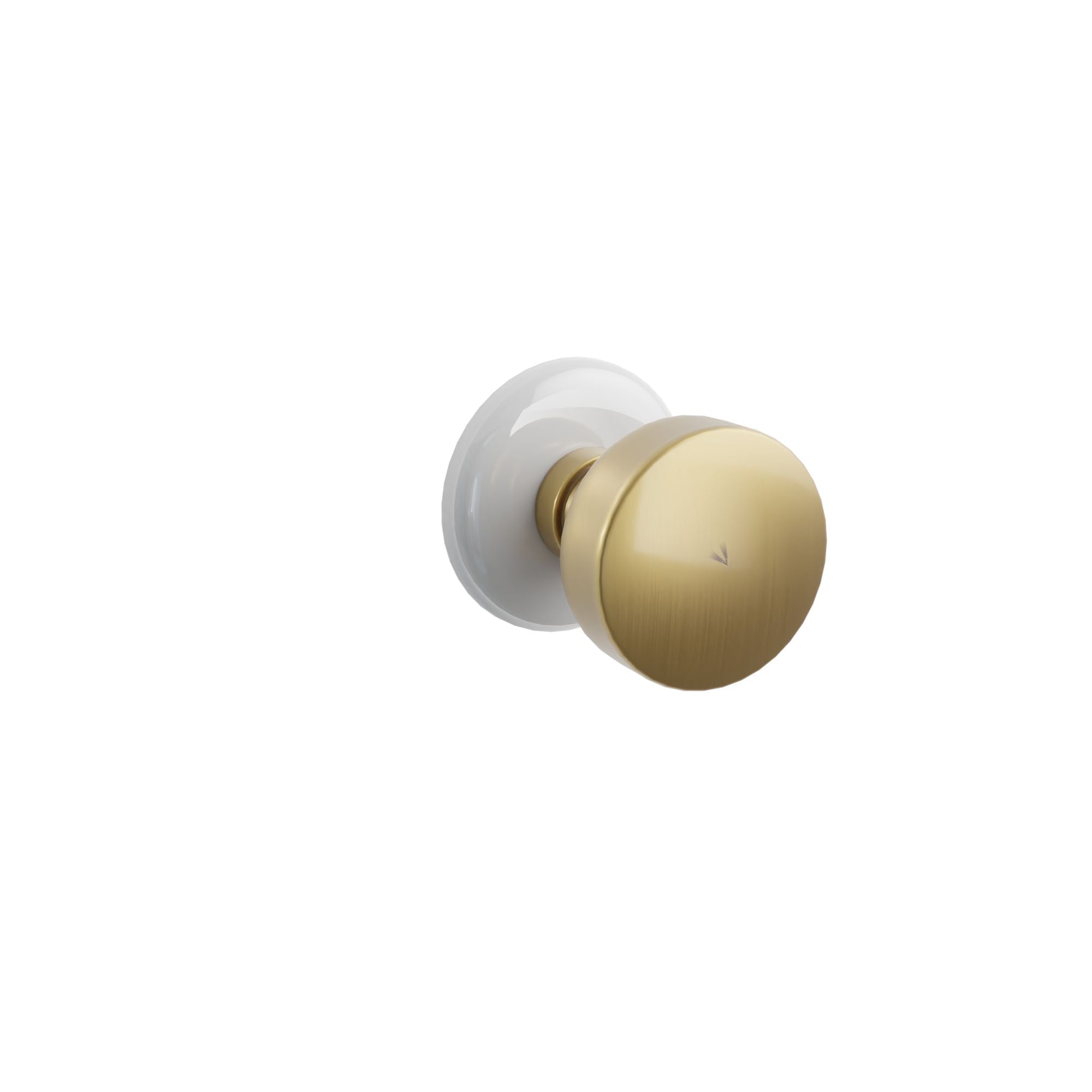 Emtek Laurent Knob Set with Ice White Porcelain Rosette