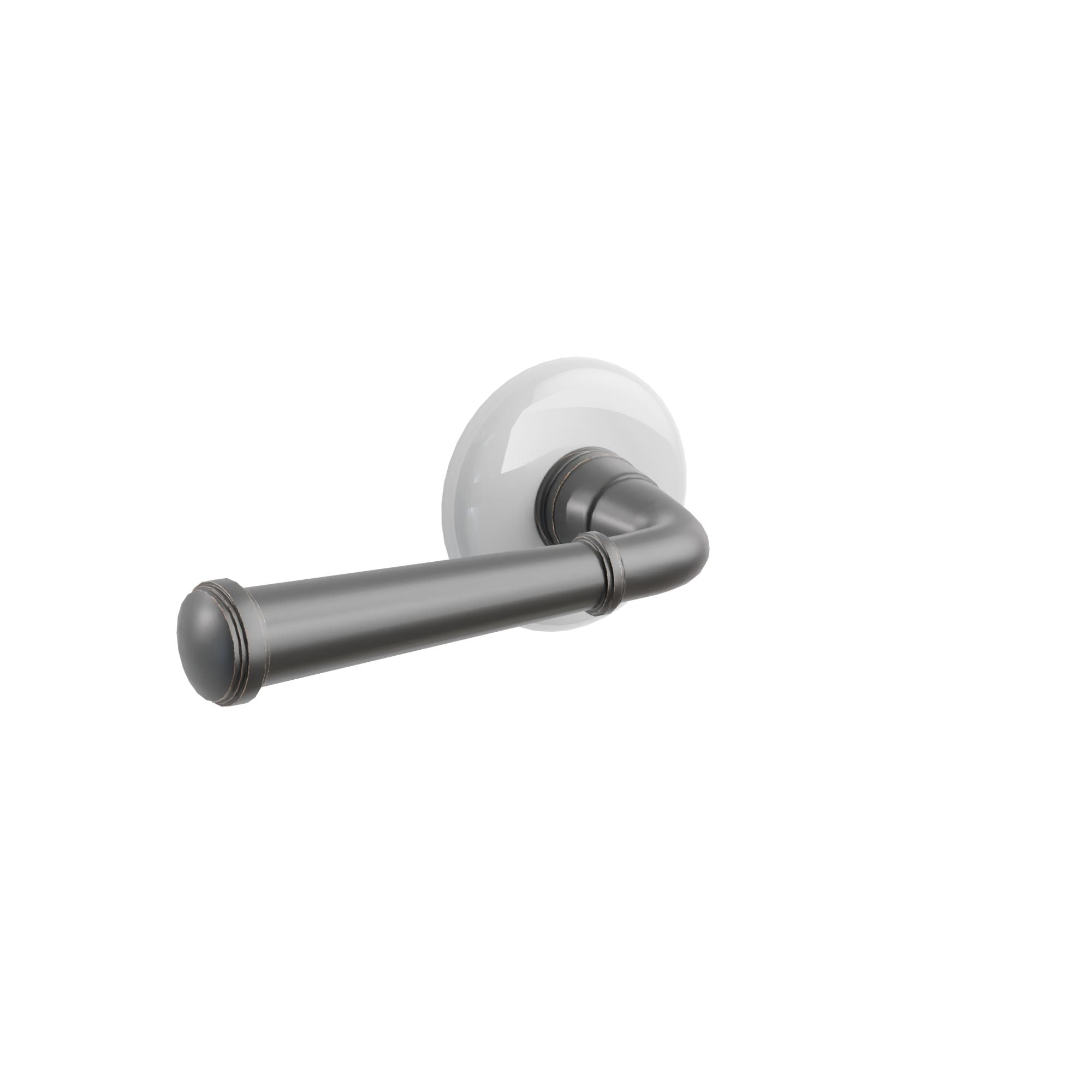 Emtek Luzern Lever Set with Ice White Porcelain Rosette