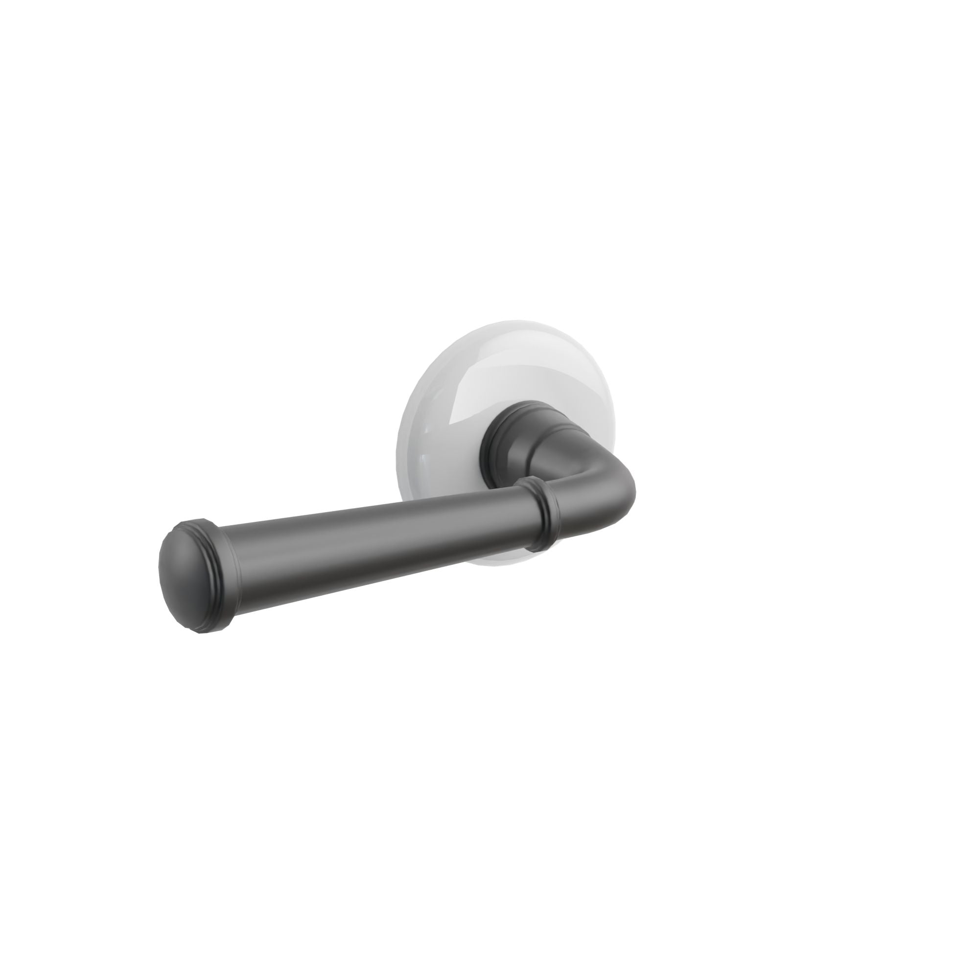 Emtek Mercury Lever Set with Ice White Porcelain Rosette