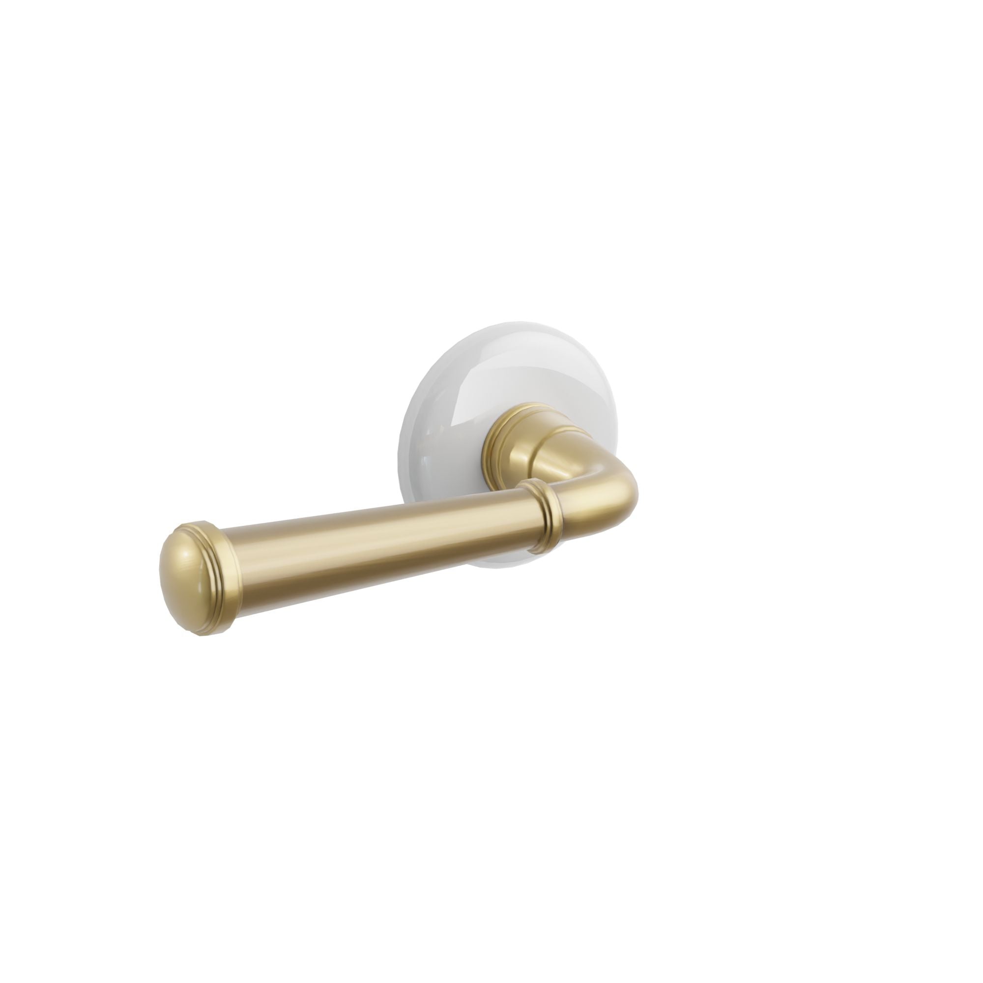 Emtek Mercury Lever Set with Ice White Porcelain Rosette