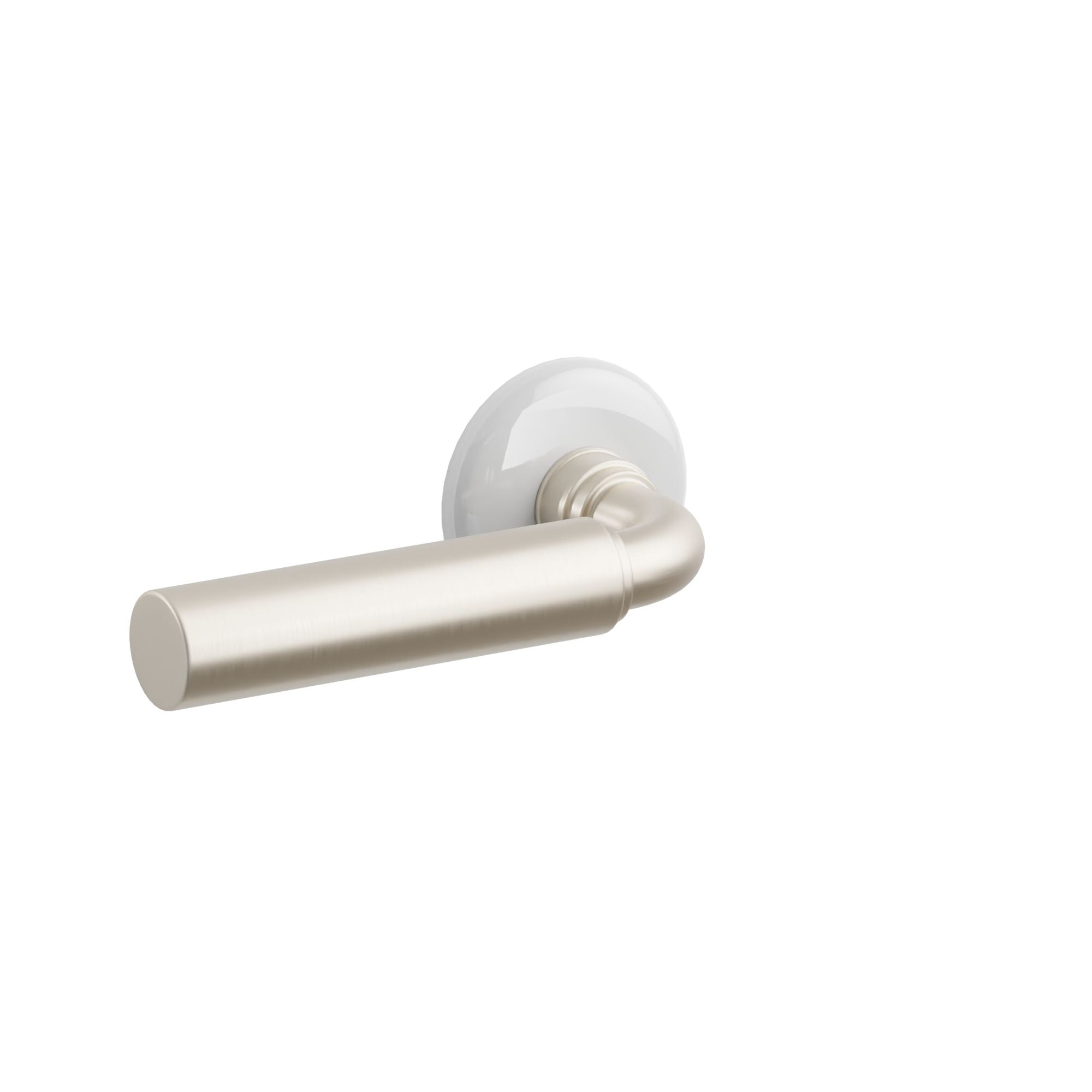 Emtek Mercury Lever Set with Ice White Porcelain Rosette