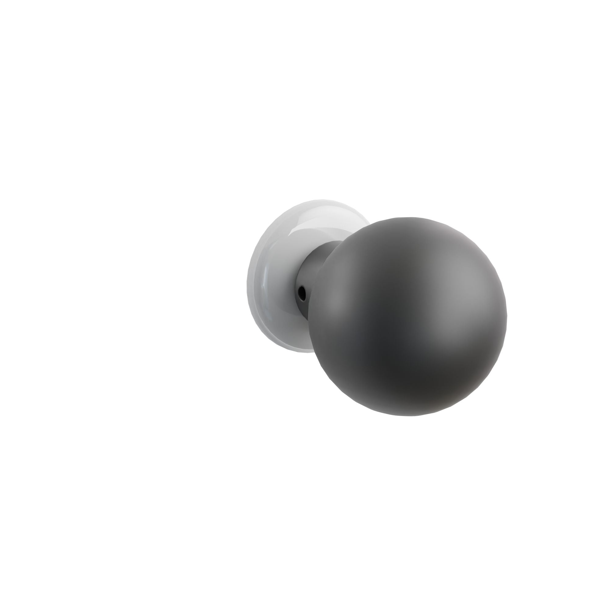 Emtek Orb Knob Set with Ice White Porcelain Rosette