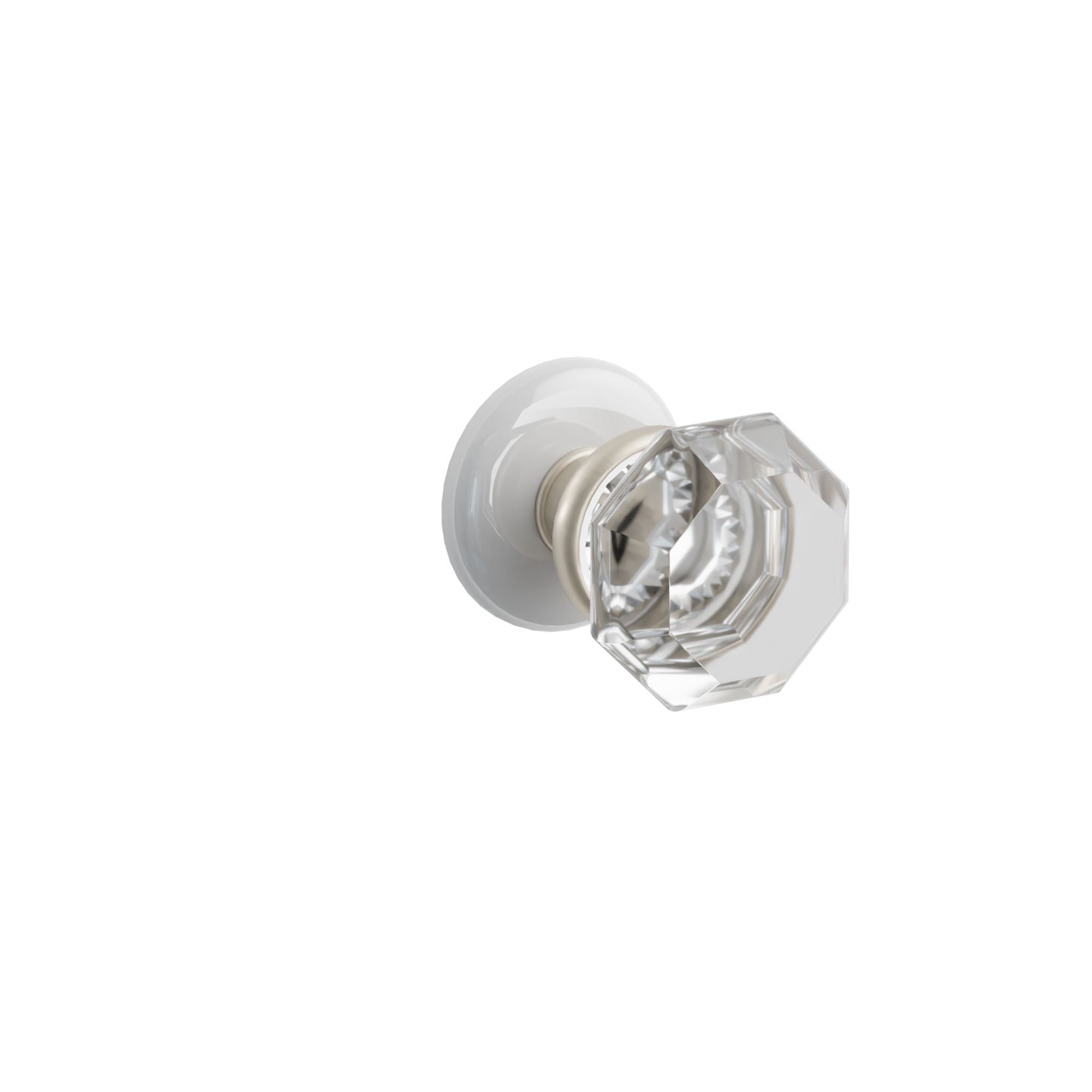 Emtek Old Town Knob Set with Ice White Porcelain Rosette