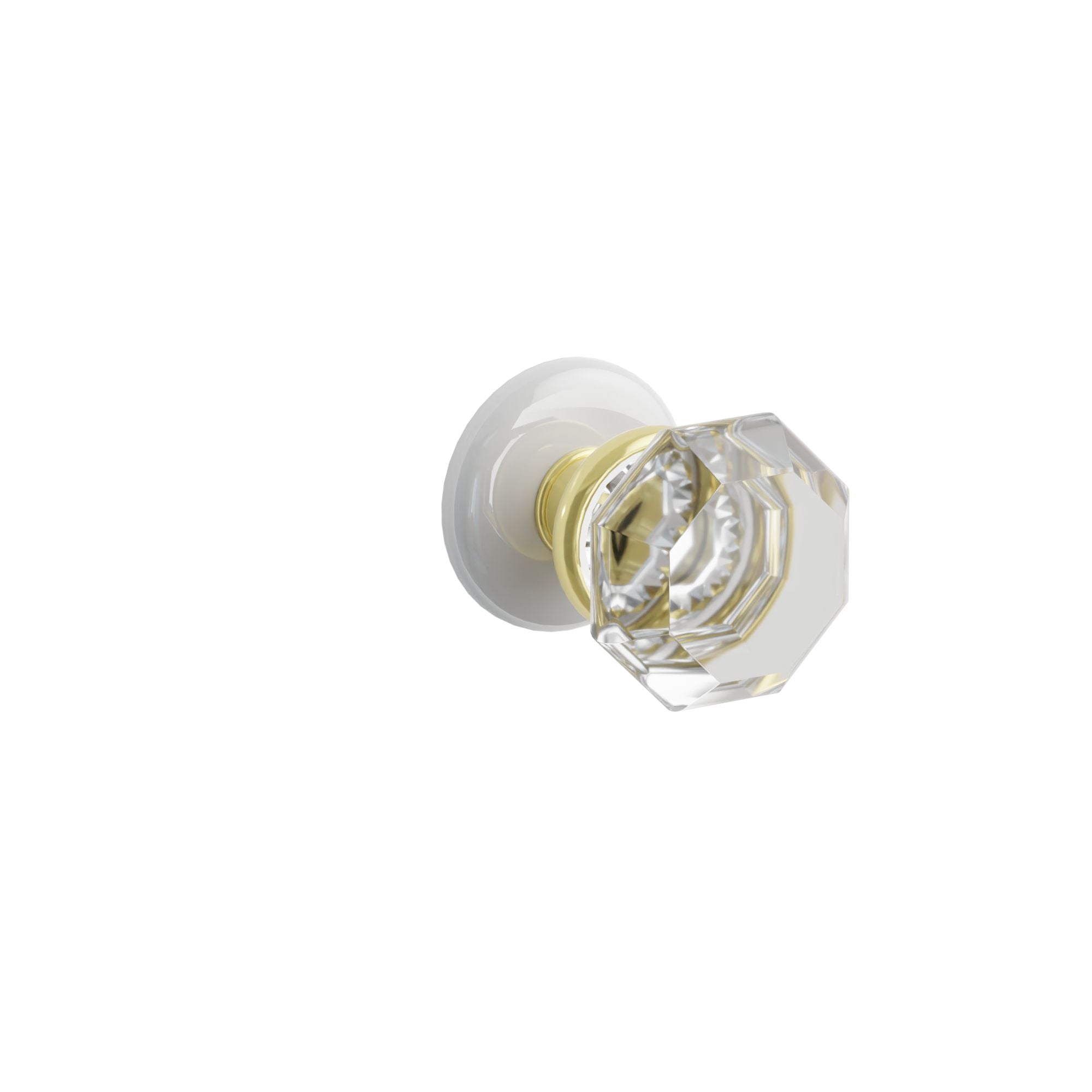Emtek Old Town Knob Set with Ice White Porcelain Rosette