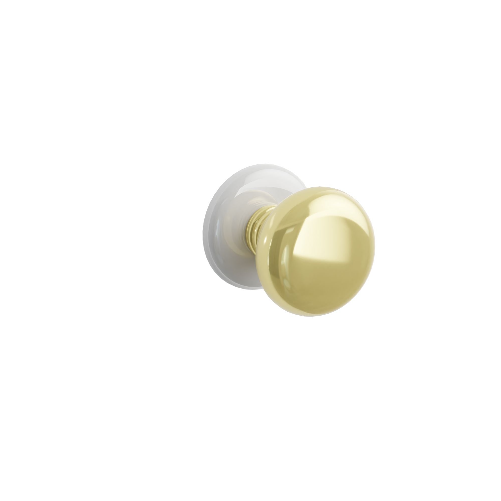 Emtek Providence Knob Set with Ice White Porcelain Rosette