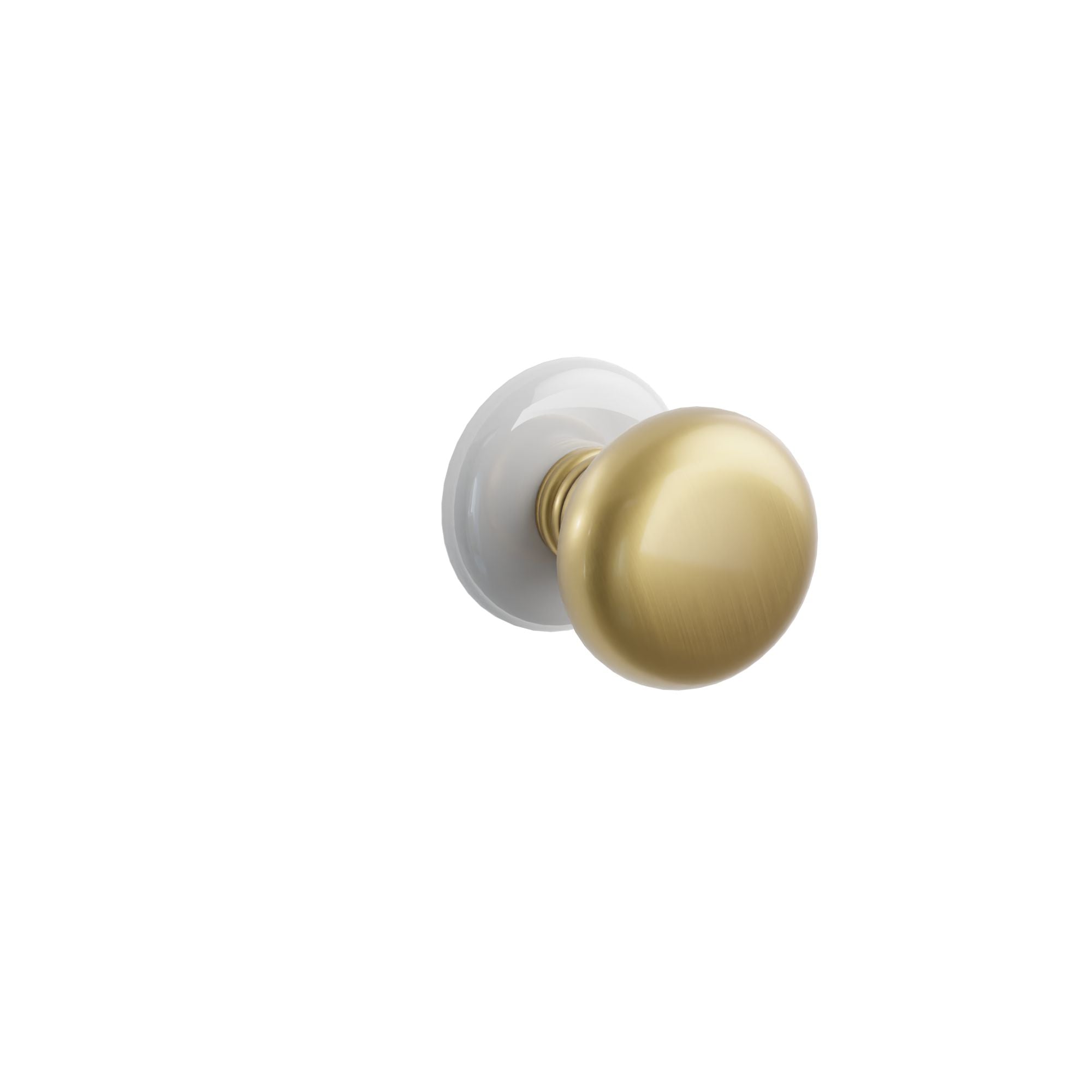 Emtek Providence Knob Set with Ice White Porcelain Rosette