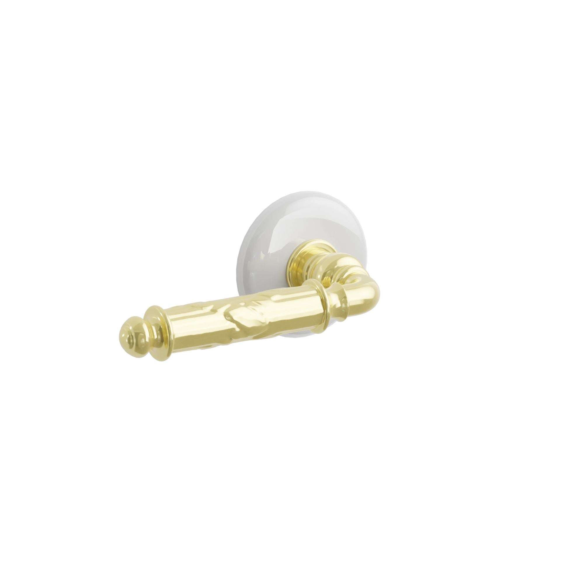 Emtek Poseidon Lever Set with Ice White Porcelain Rosette