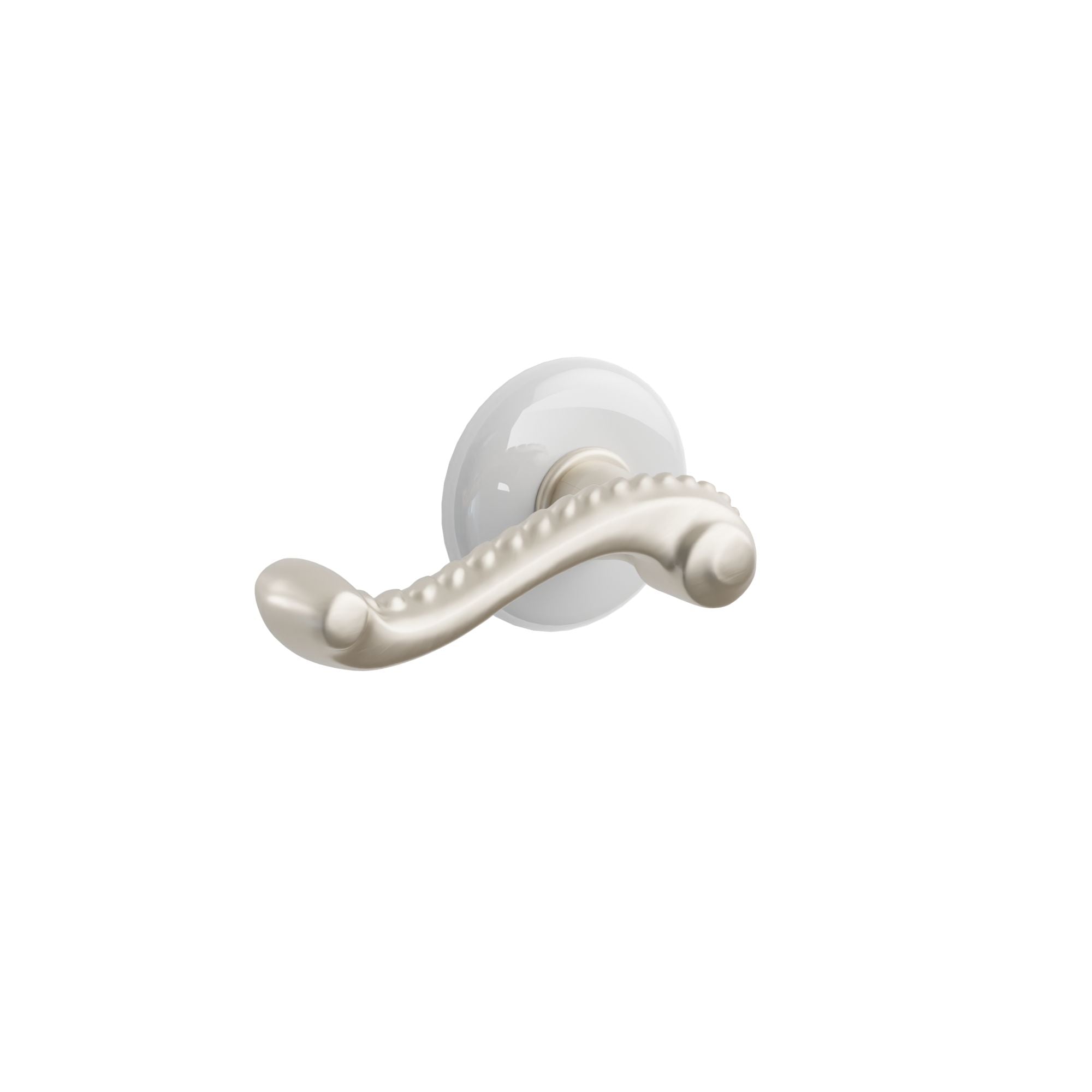 Emtek Poseidon Lever Set with Ice White Porcelain Rosette