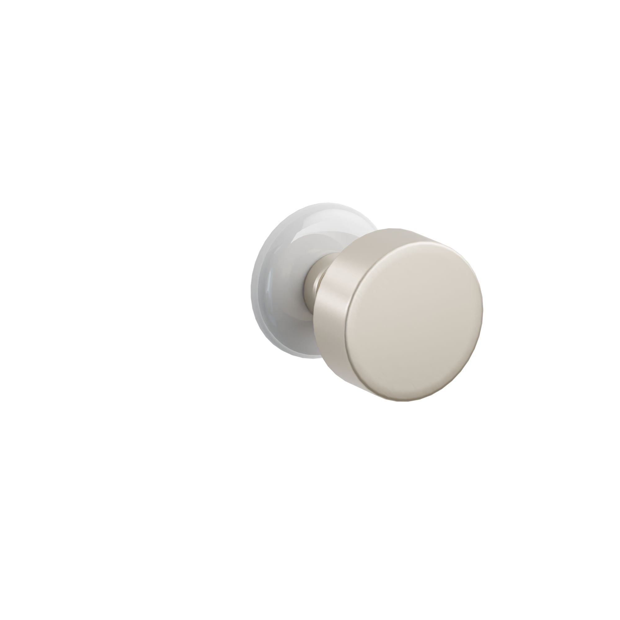 Emtek Round Knob Set with Ice White Porcelain Rosette