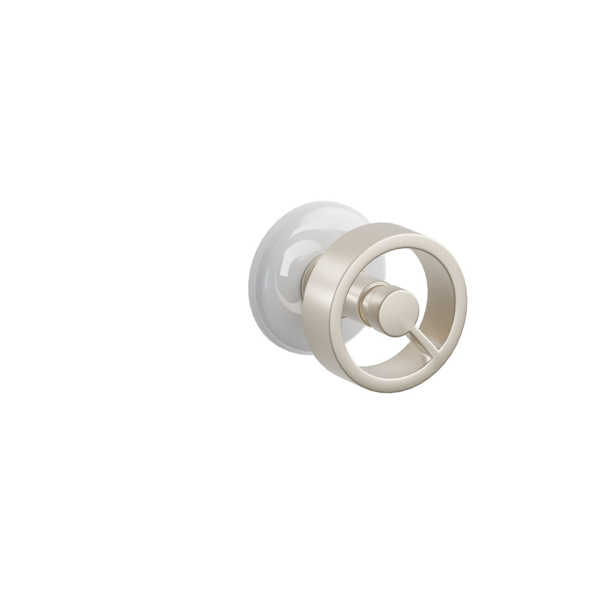 Emtek Spoke Knob Set with Ice White Porcelain Rosette