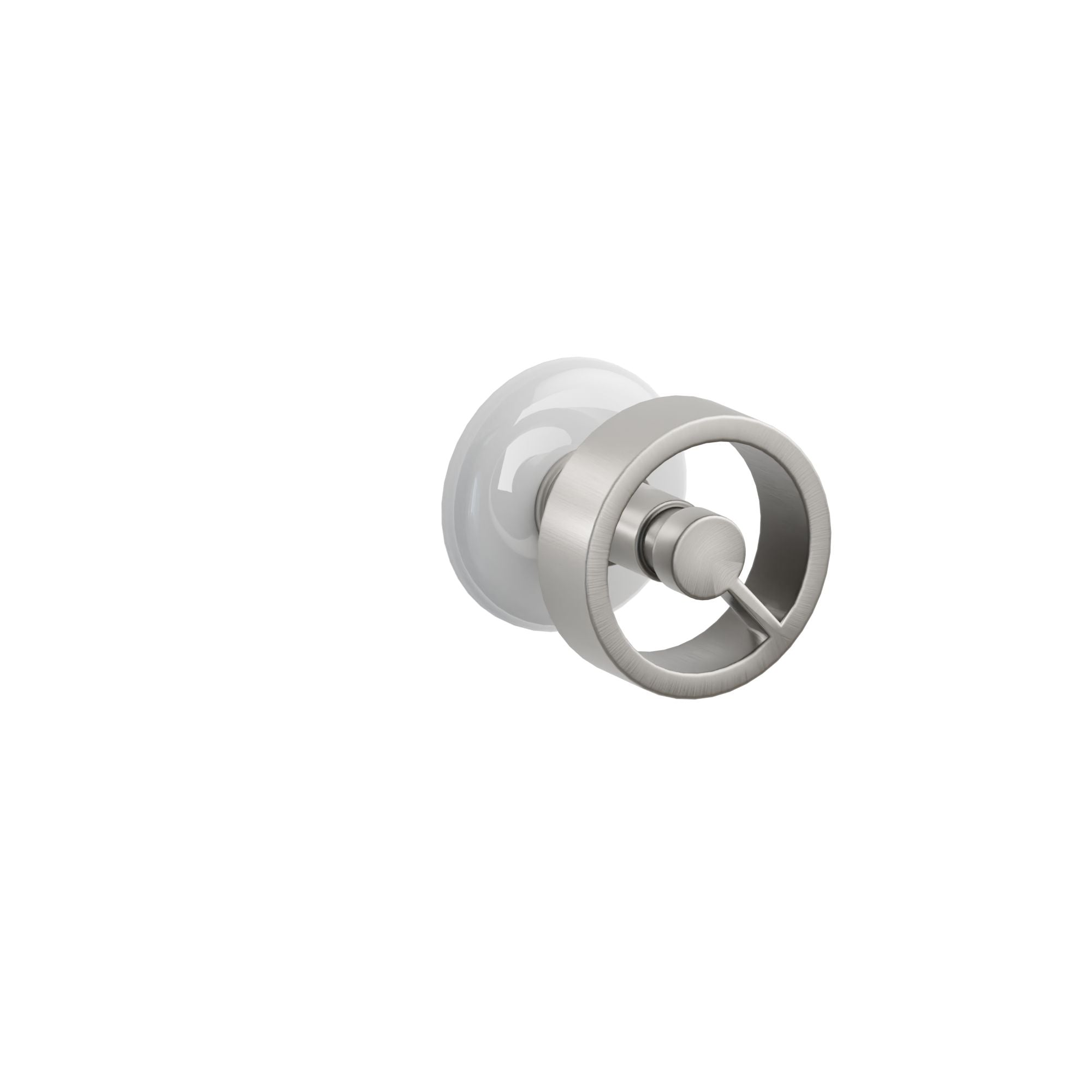 Emtek Spoke Knob Set with Ice White Porcelain Rosette