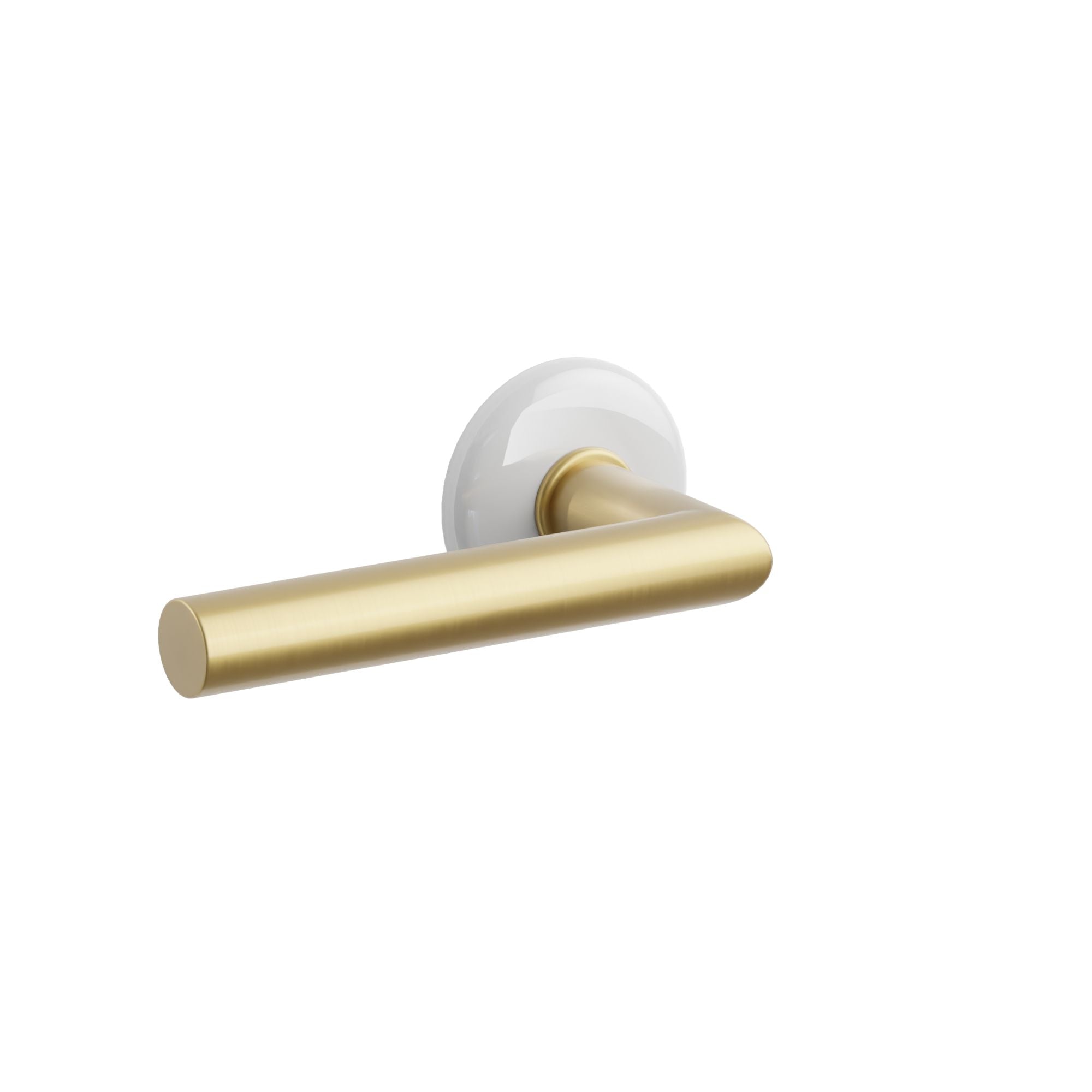 Emtek Spencer Lever Set with Ice White Porcelain Rosette