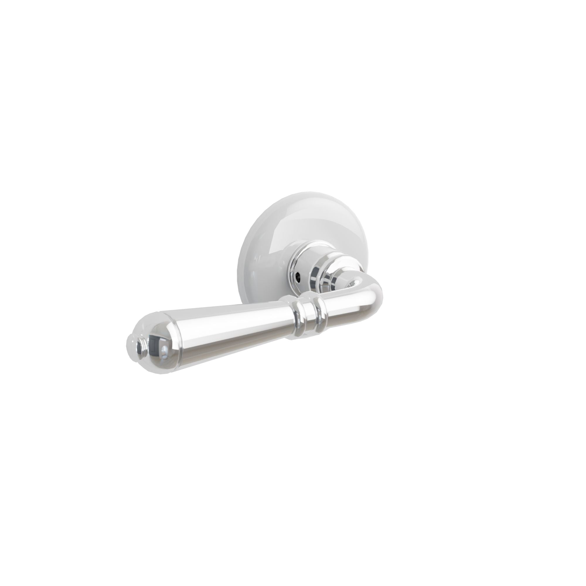 Emtek Stuttgart Lever Set with Ice White Porcelain Rosette