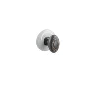 Emtek Victoria Knob Set with Ice White Porcelain Rosette