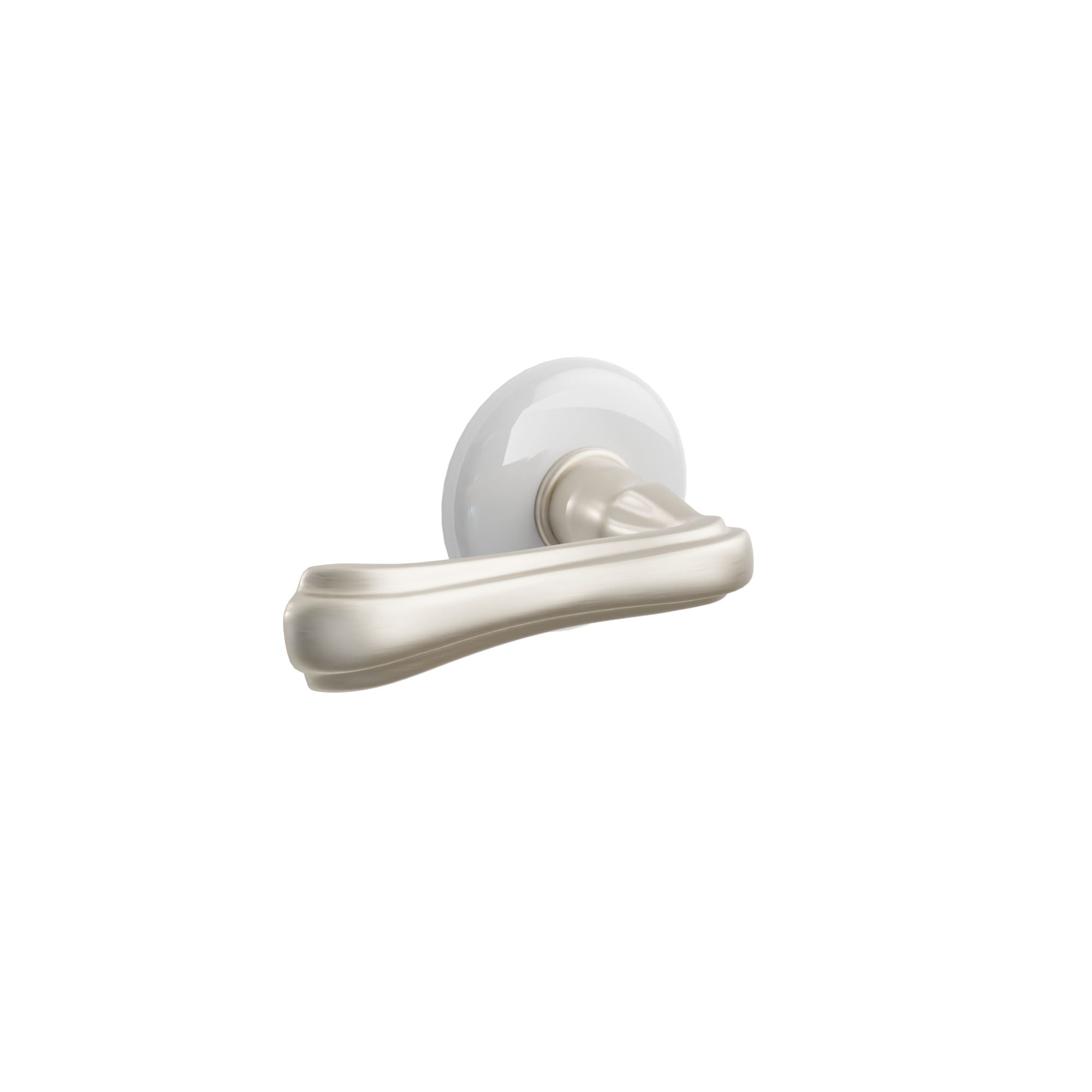 Emtek Triton Lever Set with Ice White Porcelain Rosette