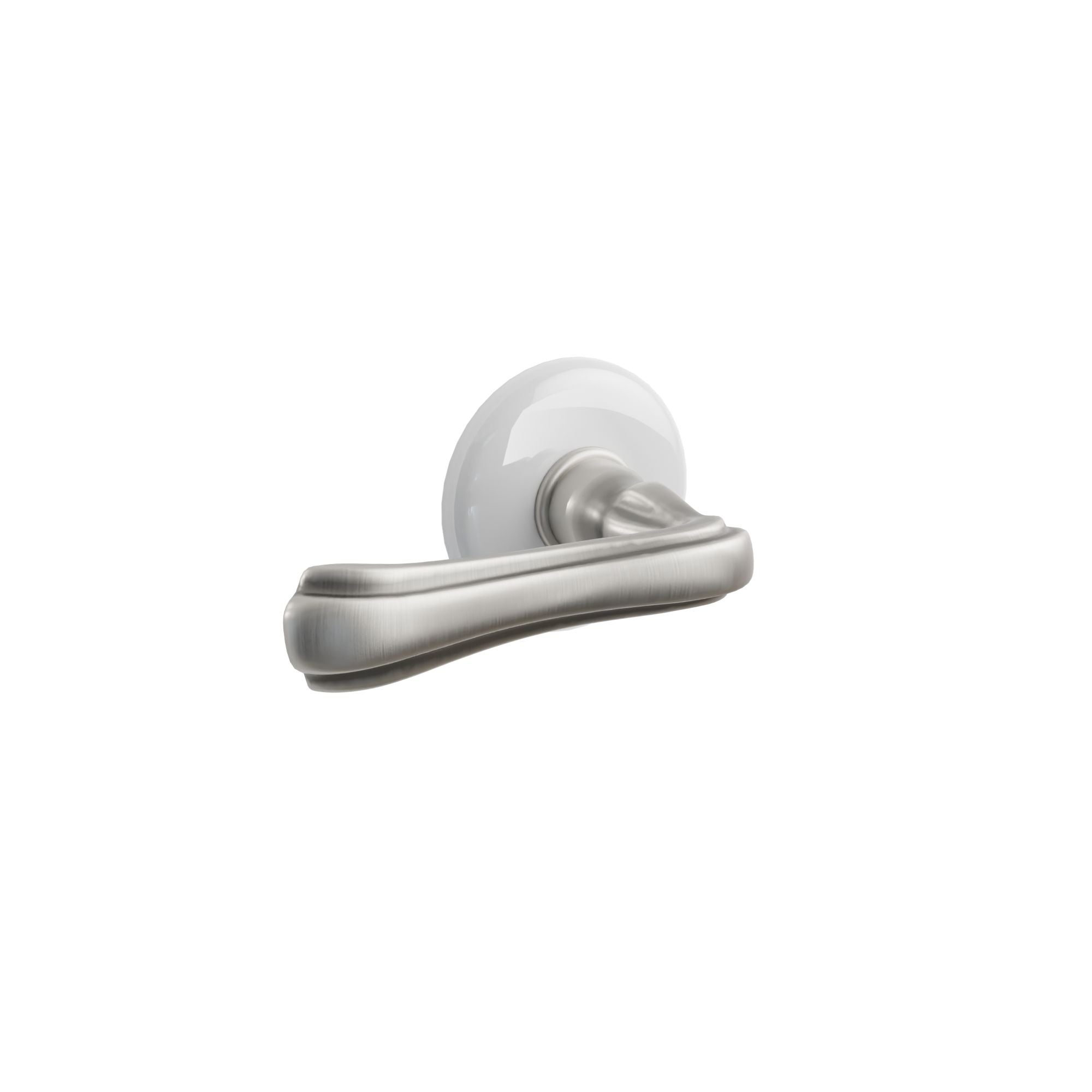 Emtek Triton Lever Set with Ice White Porcelain Rosette