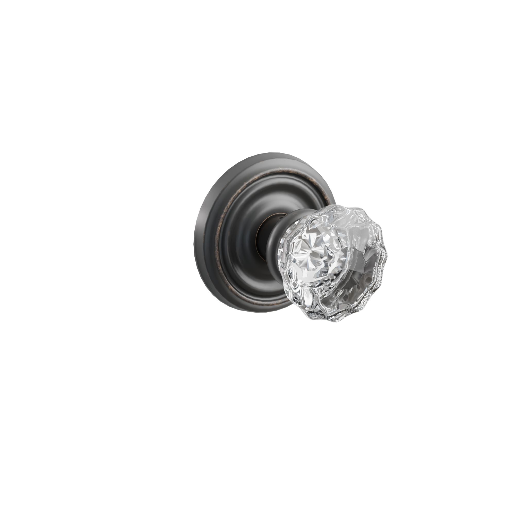 Emtek Concealed Fastener Astoria Glass Knob Set With Regular Rosette