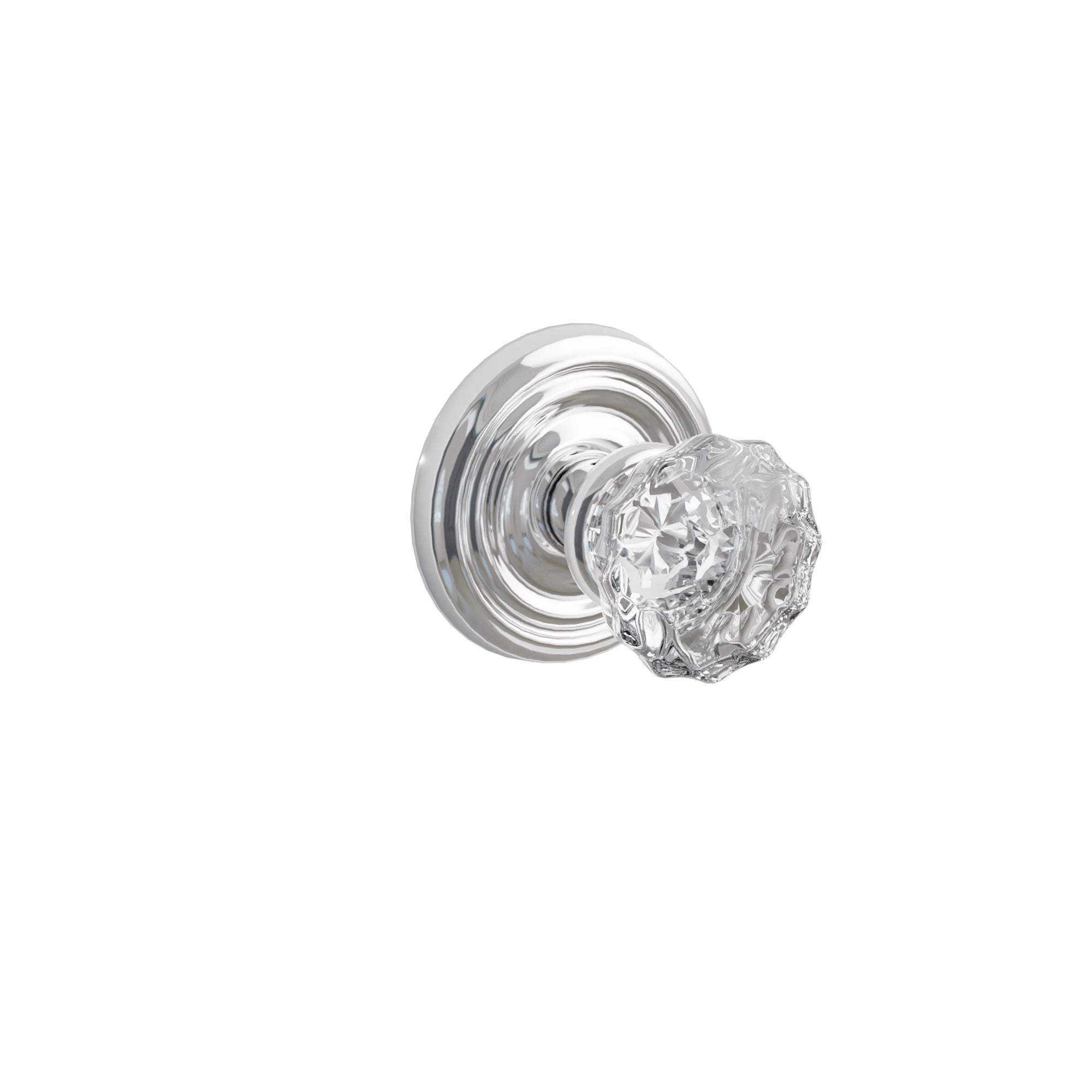 Emtek Concealed Fastener Astoria Glass Knob Set With Regular Rosette