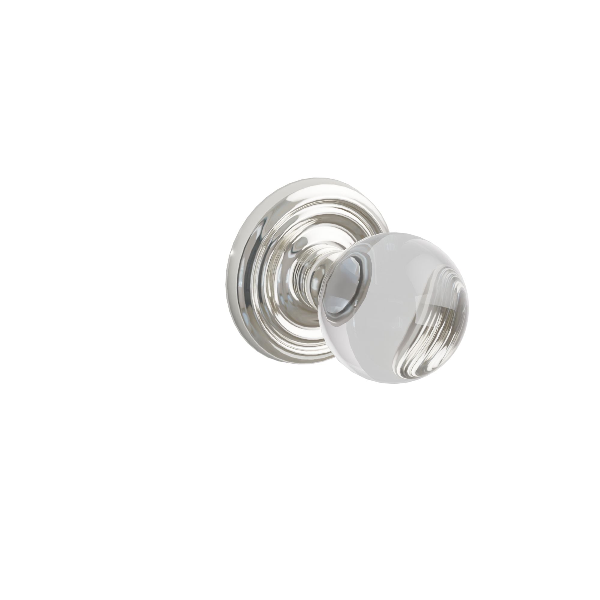 Emtek Concealed Fastener Bristol Glass Knob Set with Regular Rosette