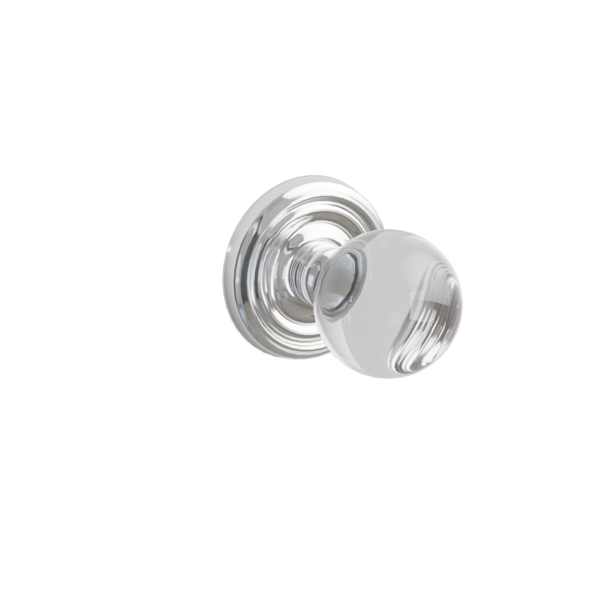 Emtek Concealed Fastener Bristol Glass Knob Set with Regular Rosette