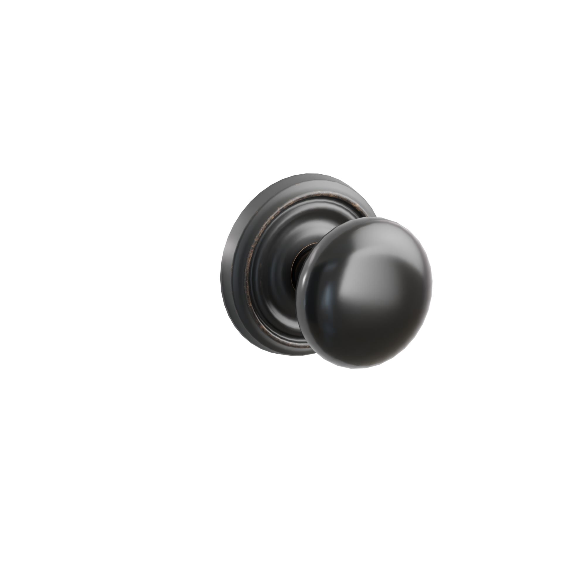 Emtek Concealed Fastener Ebony Porcelain Knob Set With Regular Rosette