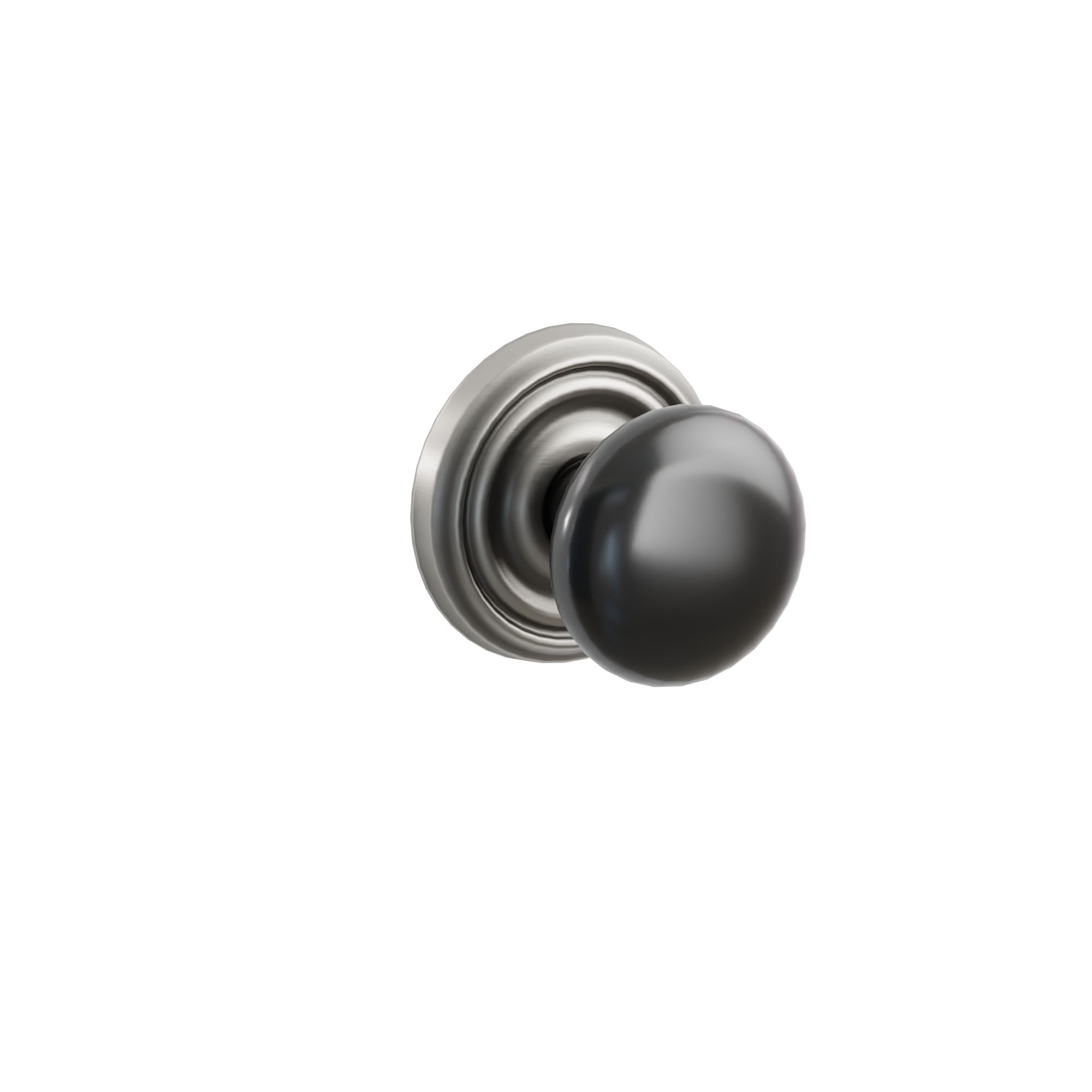 Emtek Concealed Fastener Ebony Porcelain Knob Set With Regular Rosette