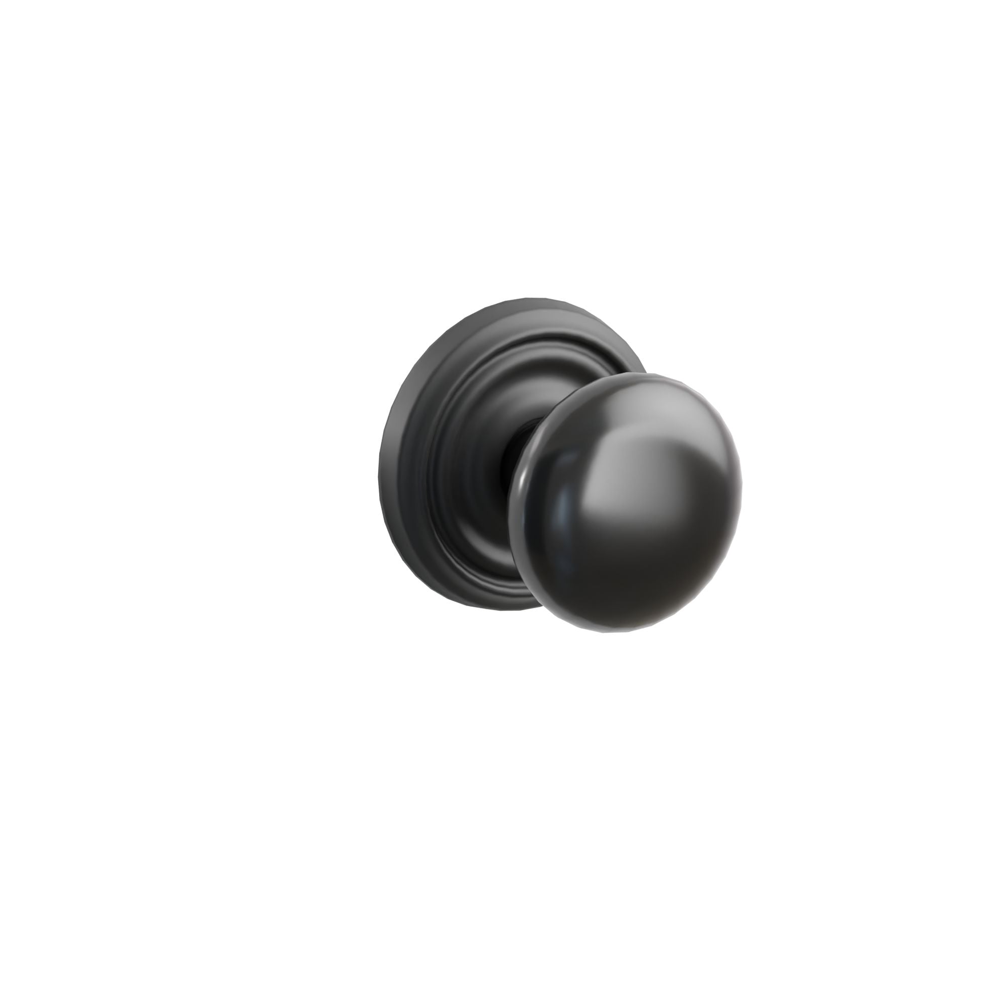 Emtek Concealed Fastener Ebony Porcelain Knob Set With Regular Rosette