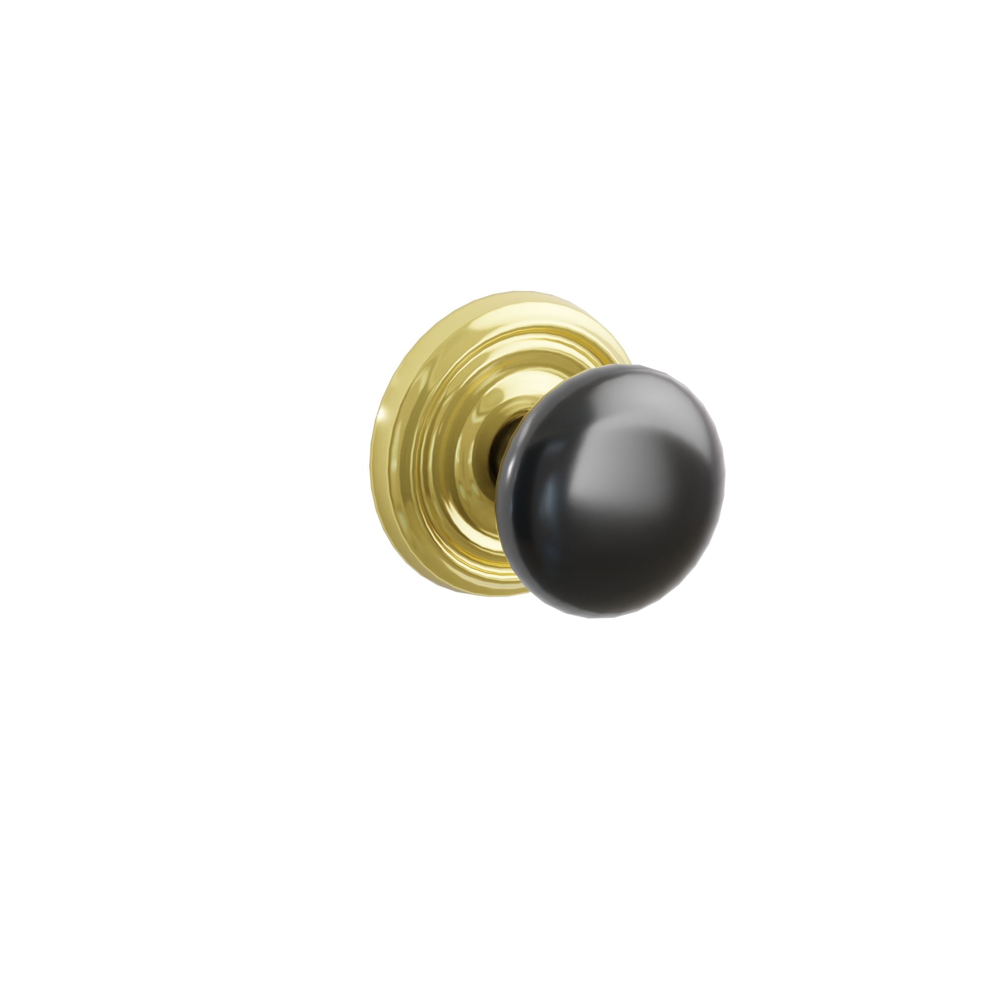 Emtek Ebony Porcelain Knob Set with Regular Rosette