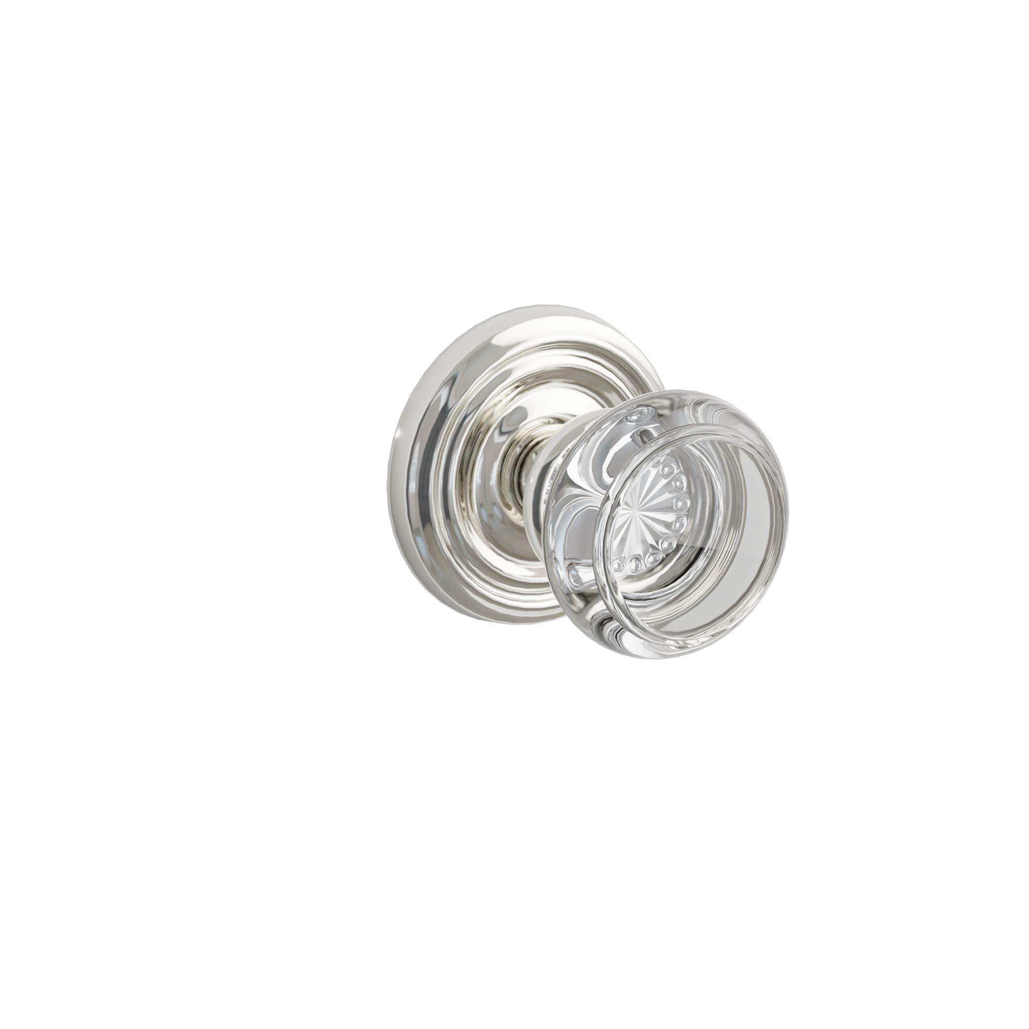 Emtek Concealed Fastener Georgetown Glass Knob Set with Regular Rosette