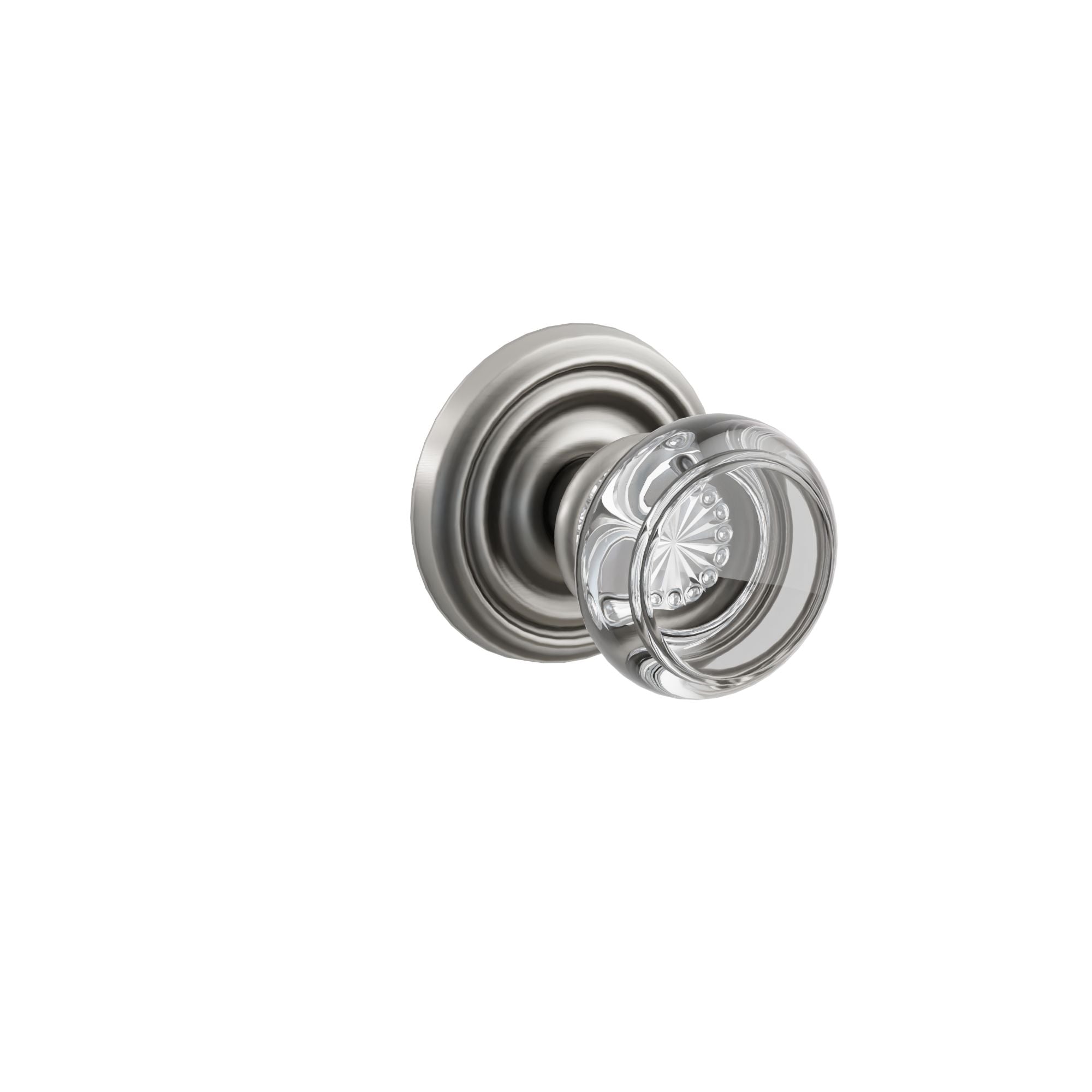 Emtek Concealed Fastener Georgetown Glass Knob Set with Regular Rosette
