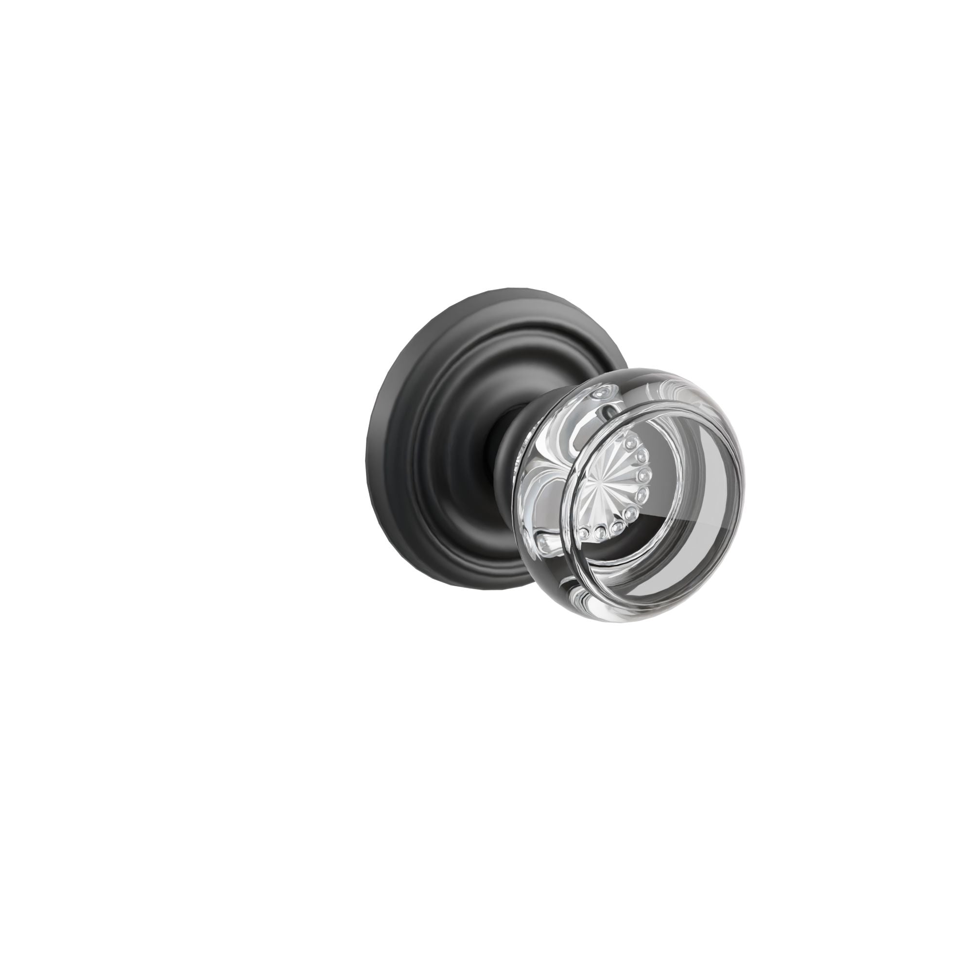 Emtek Concealed Fastener Georgetown Glass Knob Set with Regular Rosette