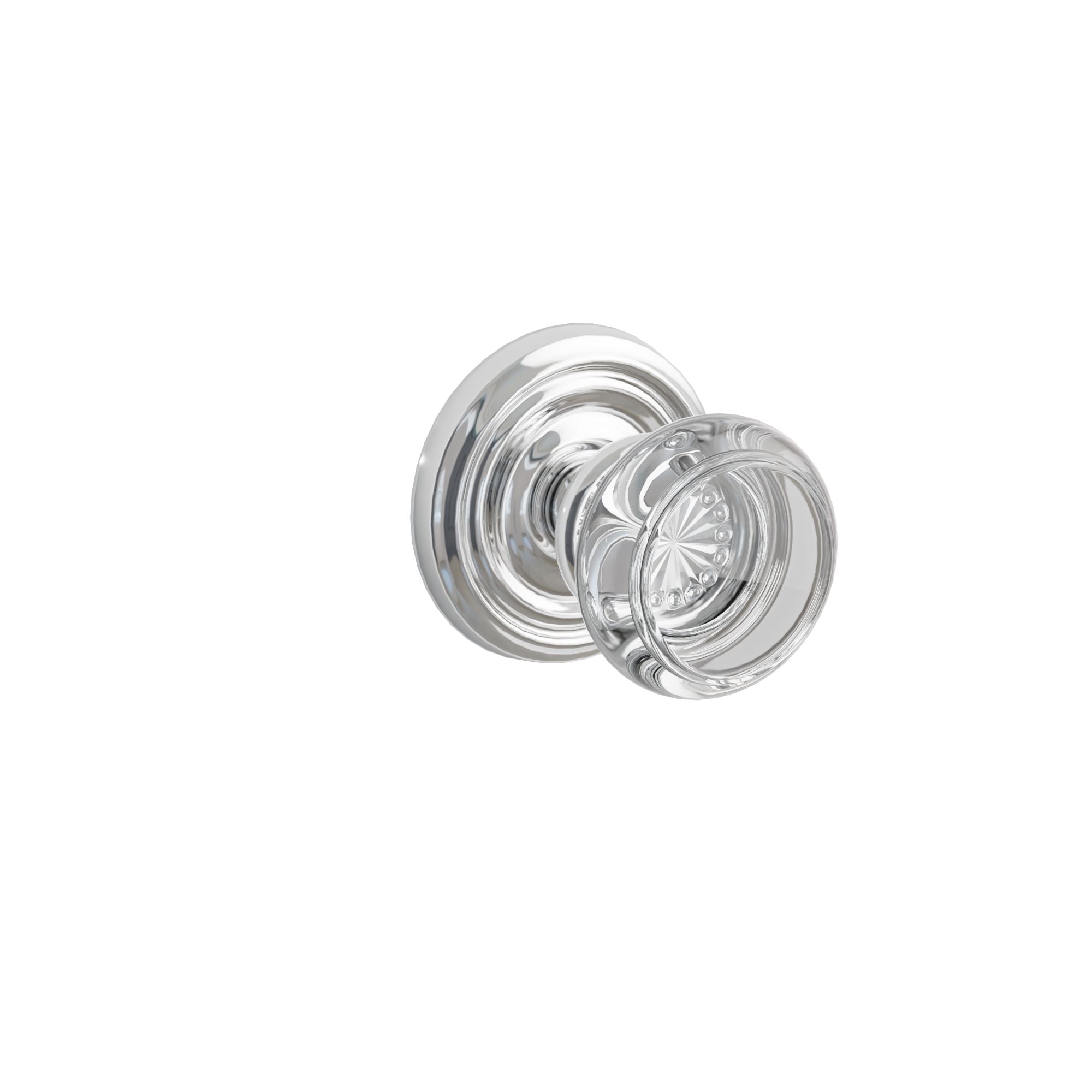 Emtek Concealed Fastener Georgetown Glass Knob Set with Regular Rosette
