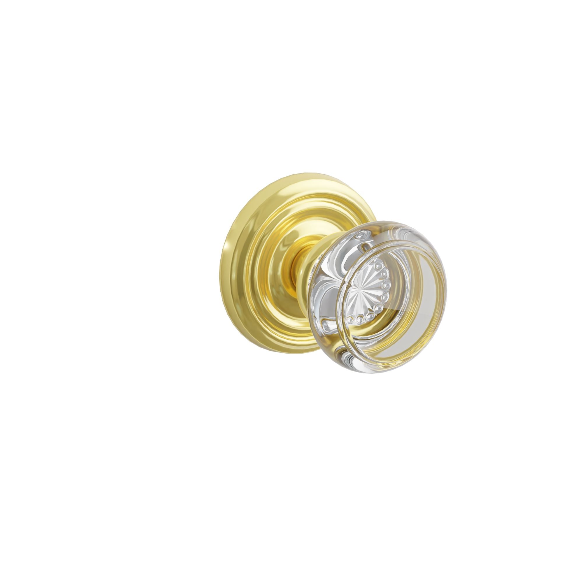 Emtek Concealed Fastener Georgetown Glass Knob Set with Regular Rosette