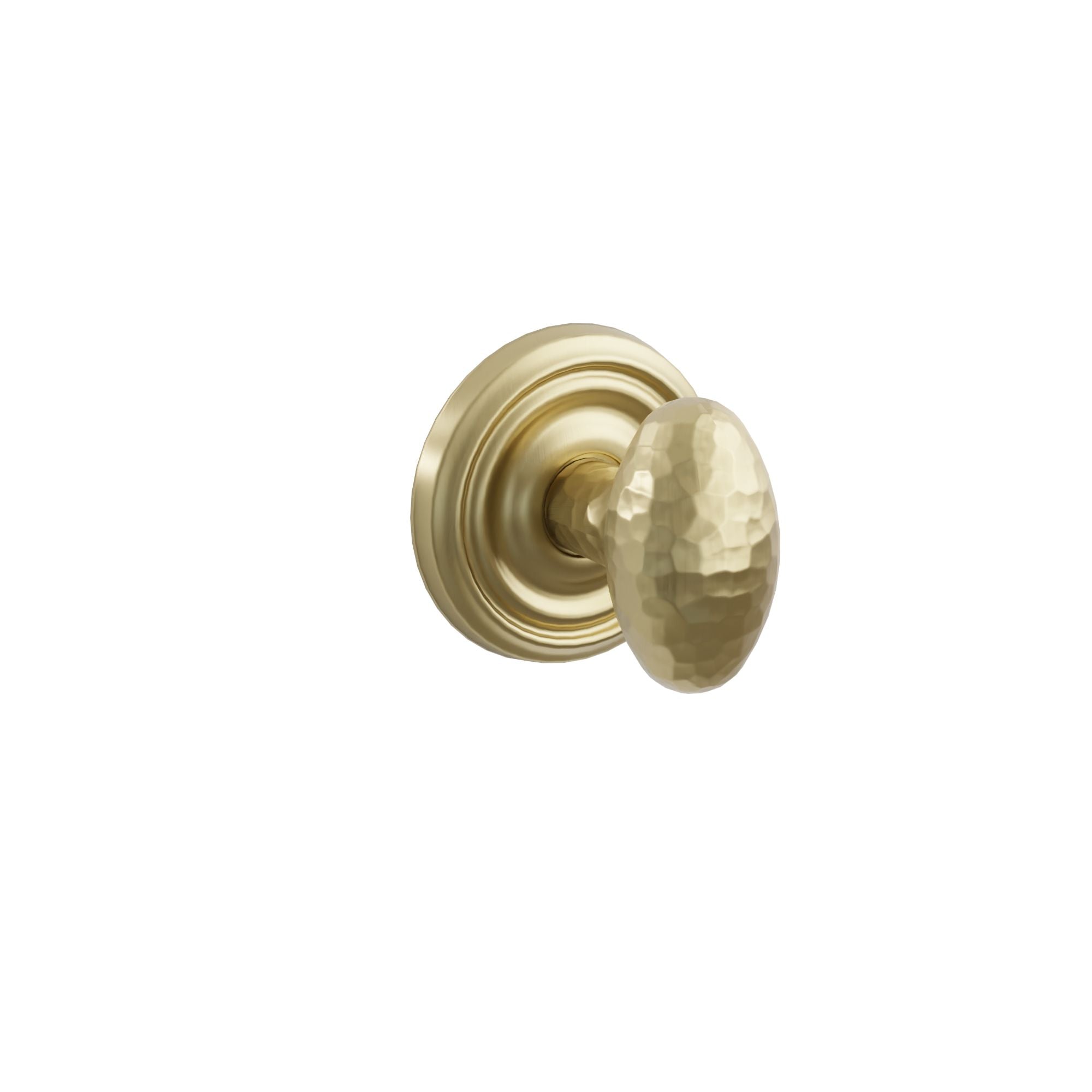 Emtek Hammered Egg Knob Set with Regular Rosette