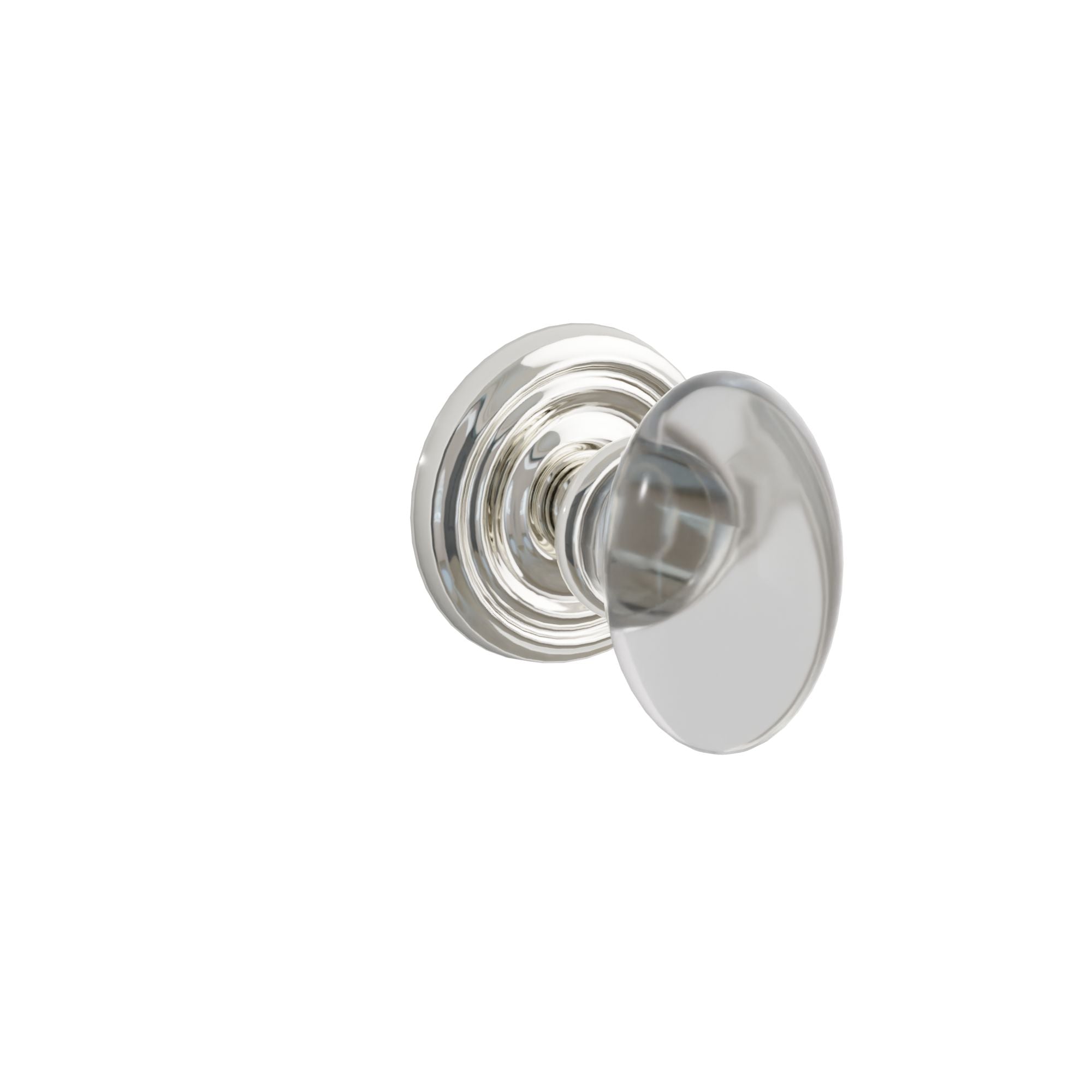 Emtek Concealed Fastener Hampton Glass Knob Set with Regular Rosette